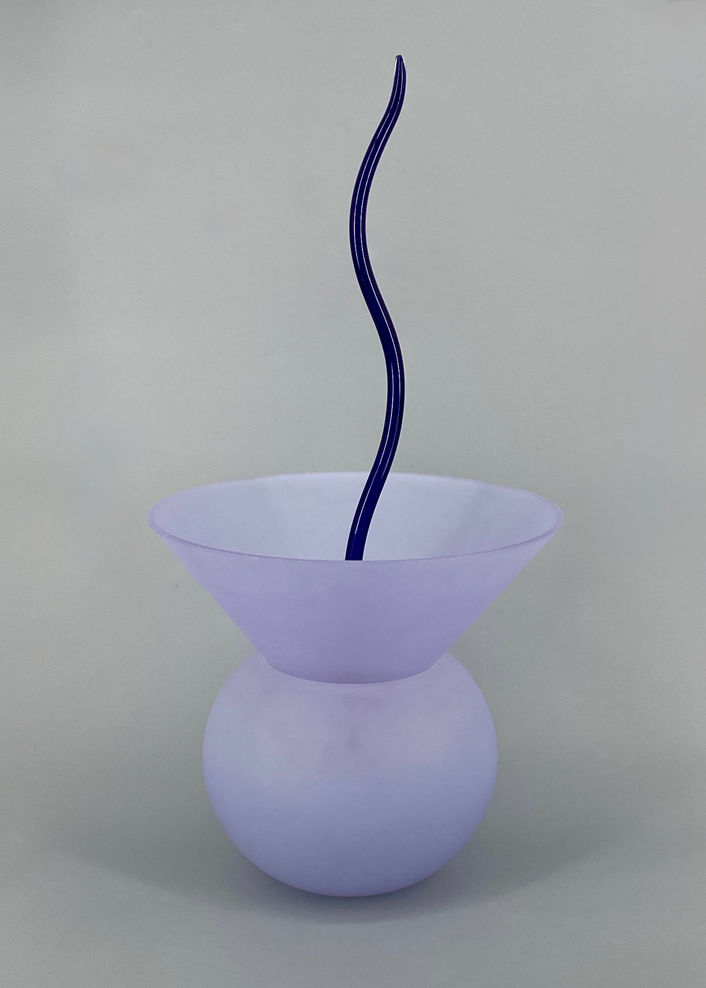 Signierte Memphis Vase / Kunstobjekt "Morimono" aus Muranoglas von Andrea Anastasio, 90er