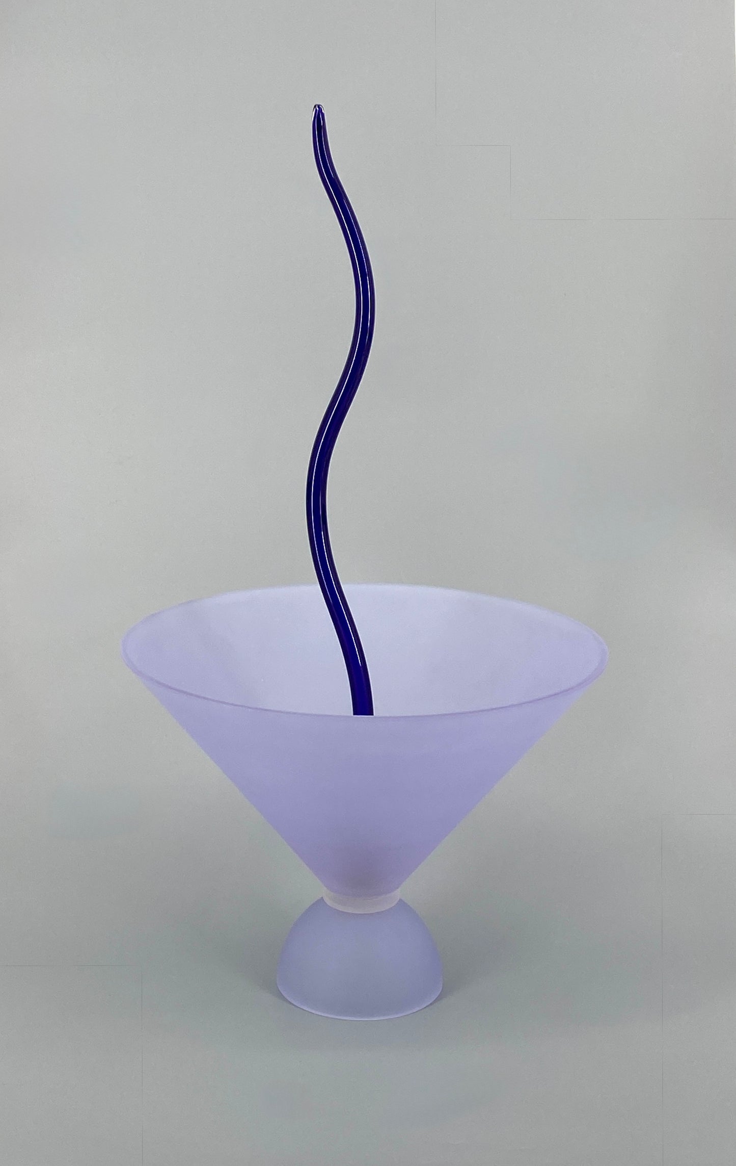 Signierte Memphis Vase / Kunstobjekt "Morimono" aus Muranoglas von Andrea Anastasio, 90er