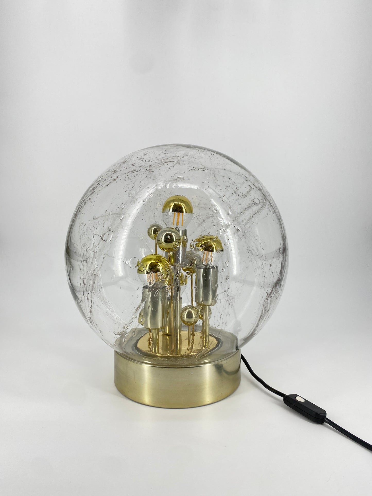 Tischlampe "Big Ball" von Doria Leuchten mit Herstellersticker, Deutschland, 70er