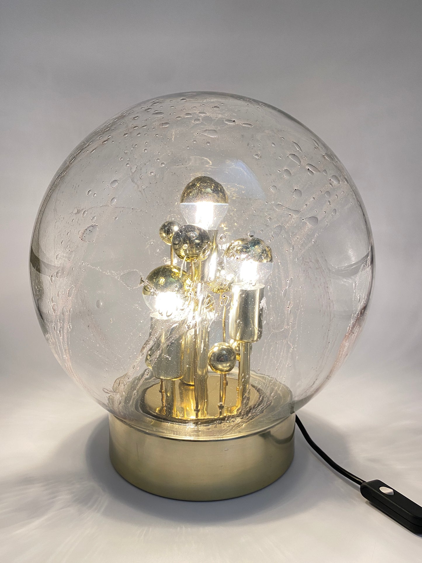 Tischlampe "Big Ball" von Doria Leuchten mit Herstellersticker, Deutschland, 70er