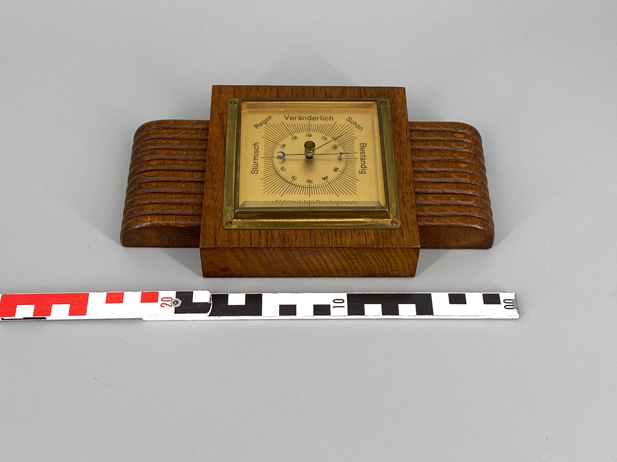 Art Deco Wandbarometer aus Holz, Aachen