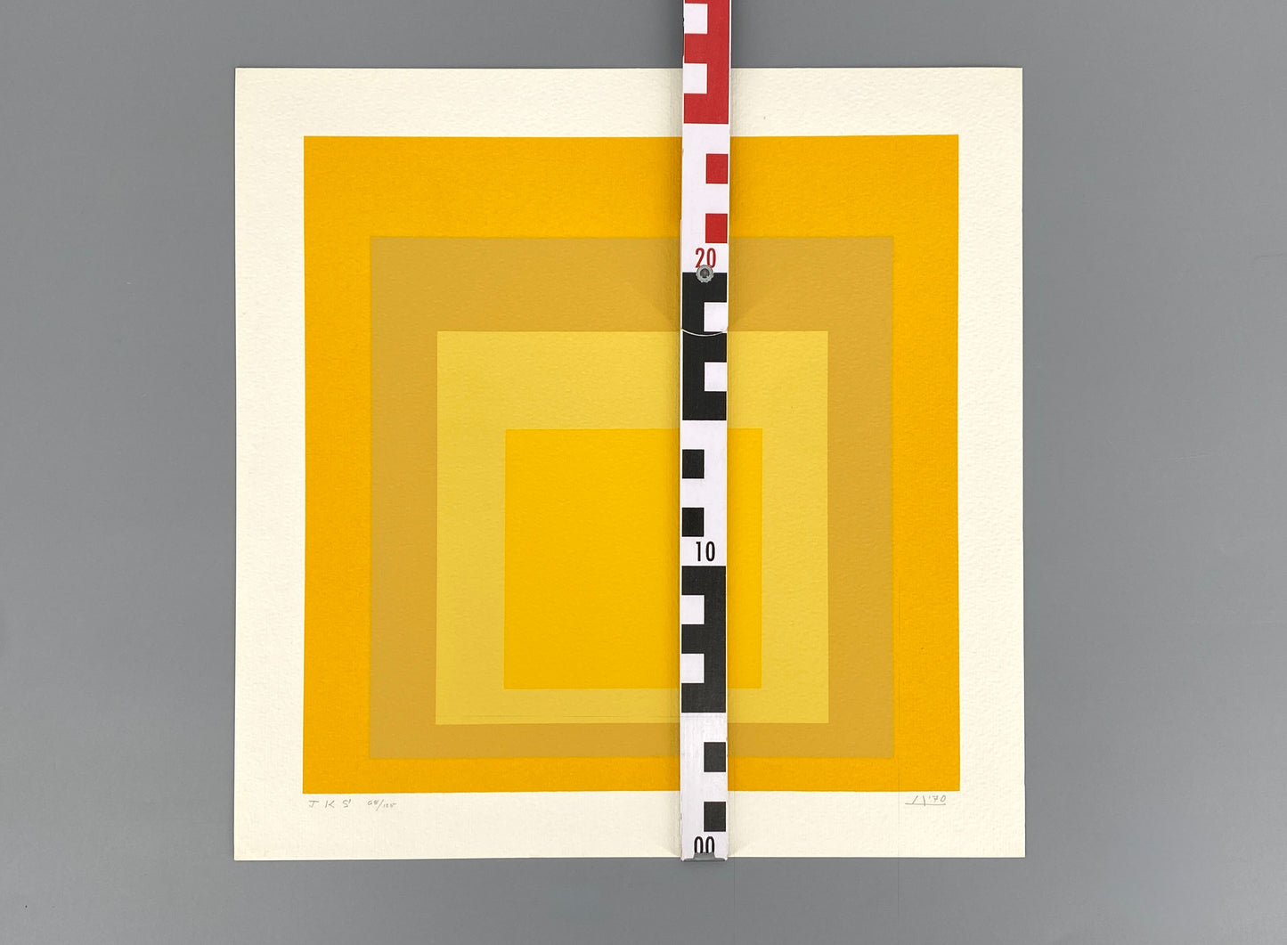Signierter und nummerierter Siebdruck "J K S" von Josef Albers, 1970