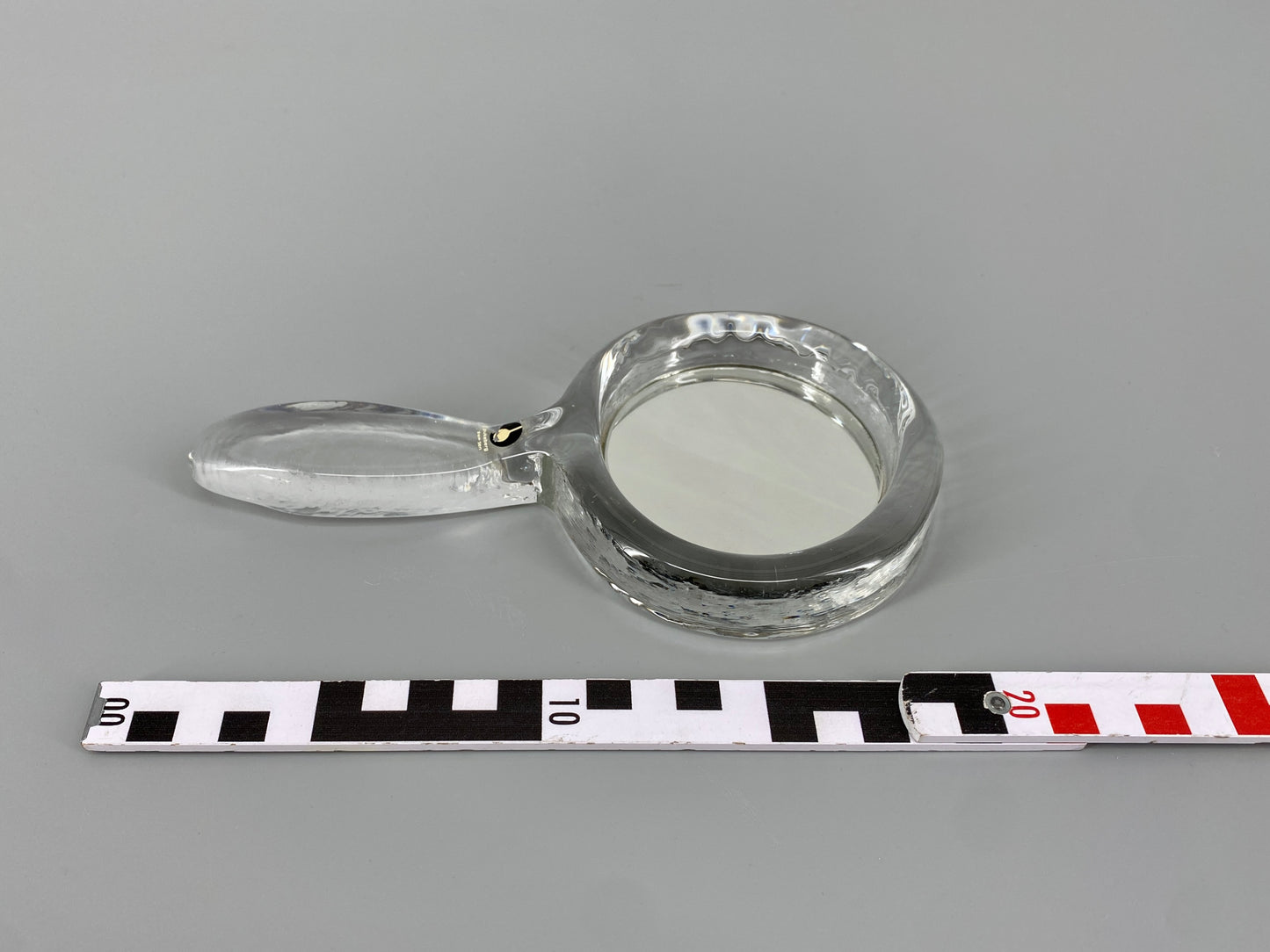 Handspiegel aus Glas von Pukeberg, Schweden, 1960er Jahre