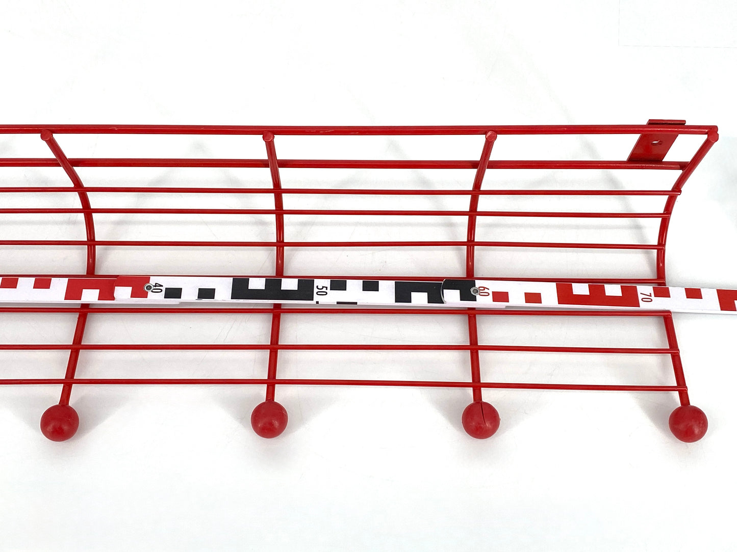 Wandgarderobe von IKEA aus rot lackiertem Metall, 80/90er