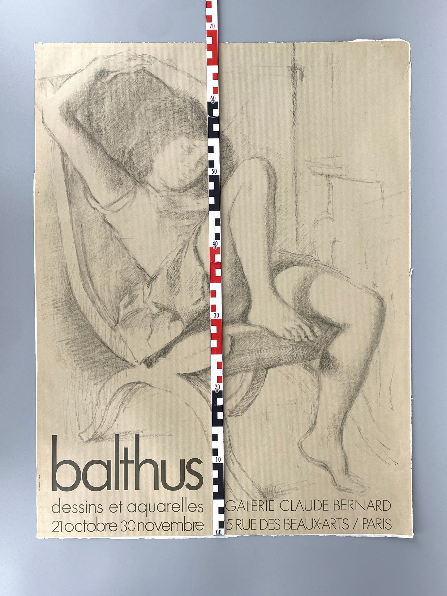 Ausstellungsplakat "Balthus. Dessins et Aquarelles" aus Paris, Galerie Claude Bernard 1971
