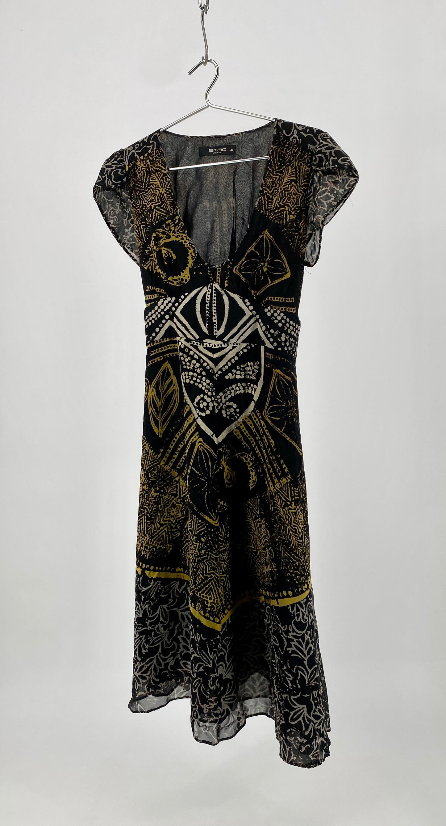 Knielanges Sommerkleid aus 100% Seide von Etro in IT 42 / DE 36