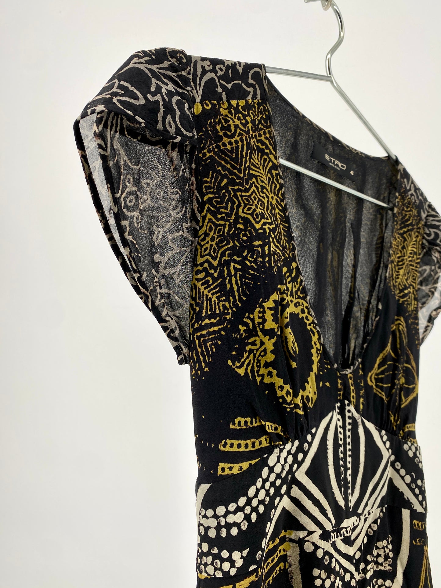 Knielanges Sommerkleid aus 100% Seide von Etro in IT 42 / DE 36