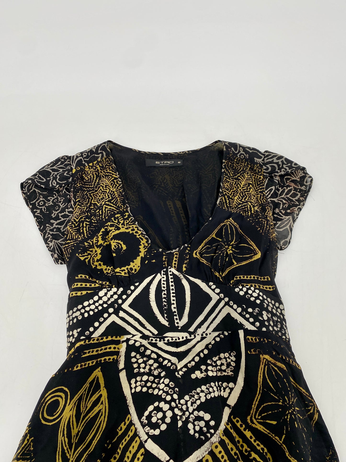 Knielanges Sommerkleid aus 100% Seide von Etro in IT 42 / DE 36