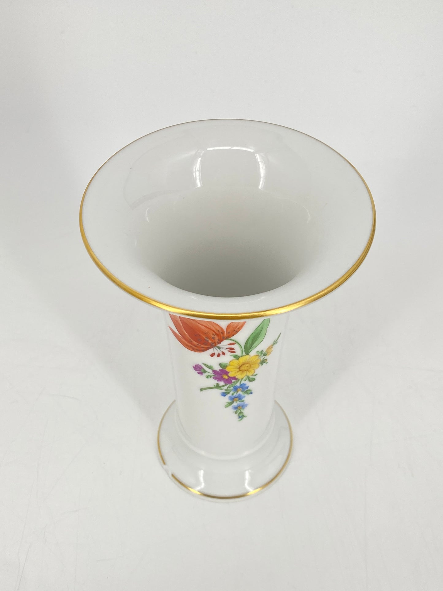 3er Set beschädigte Porzellan Vasen mit Blumendekor von KPM, Berlin 60er bis 90er