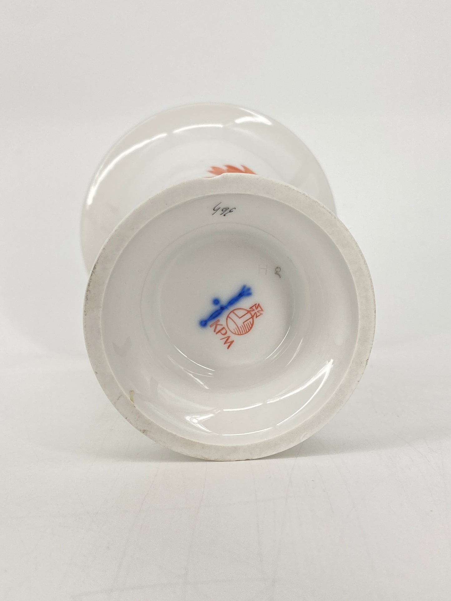 3er Set beschädigte Porzellan Vasen mit Blumendekor von KPM, Berlin 60er bis 90er