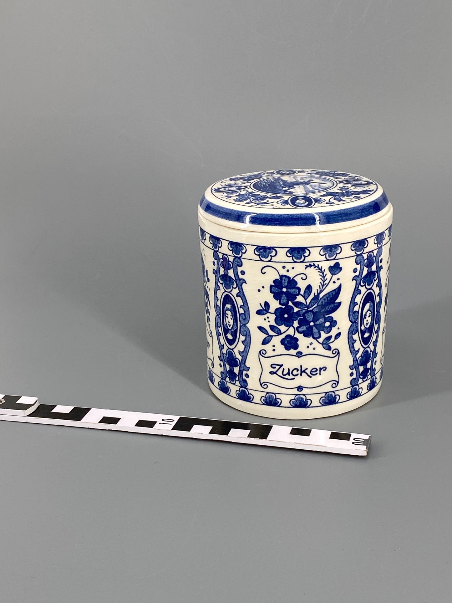 Zuckerdose von Delft, blau und weiß, aus Holland