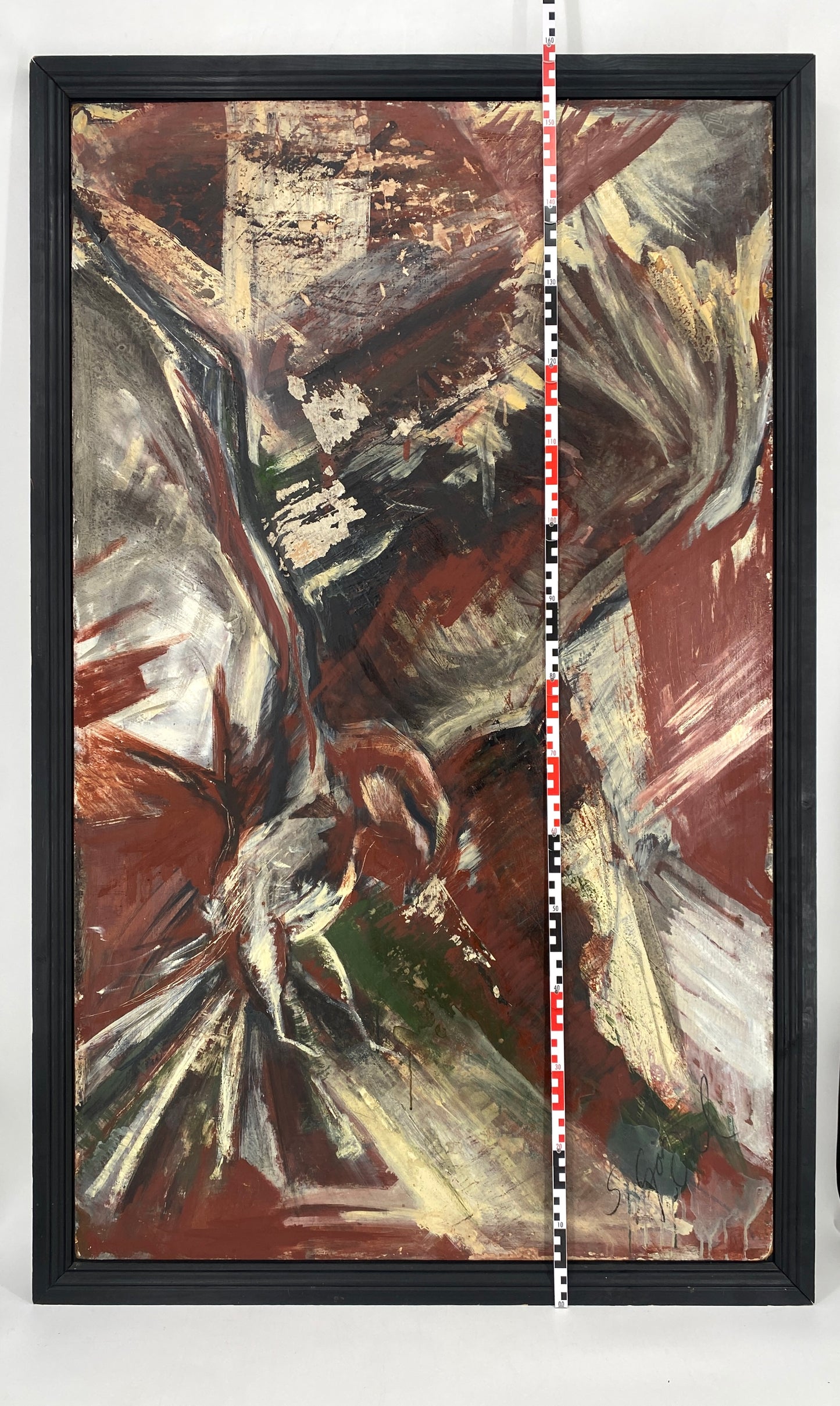 Großes, signiertes Ölgemälde mit Phönixmotiv auf Hartfaserplatte