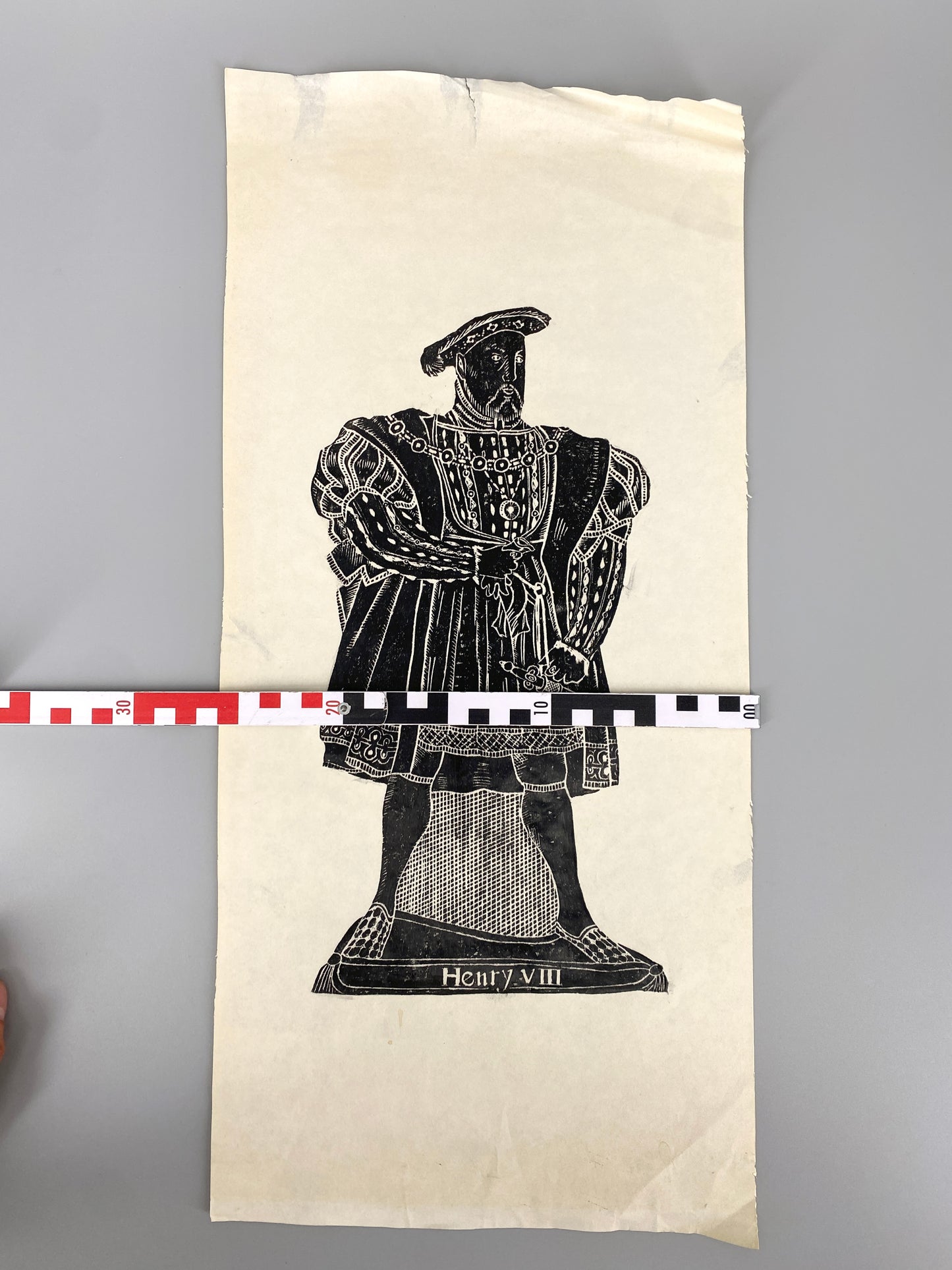 Henry VIII, König von England. Frottage