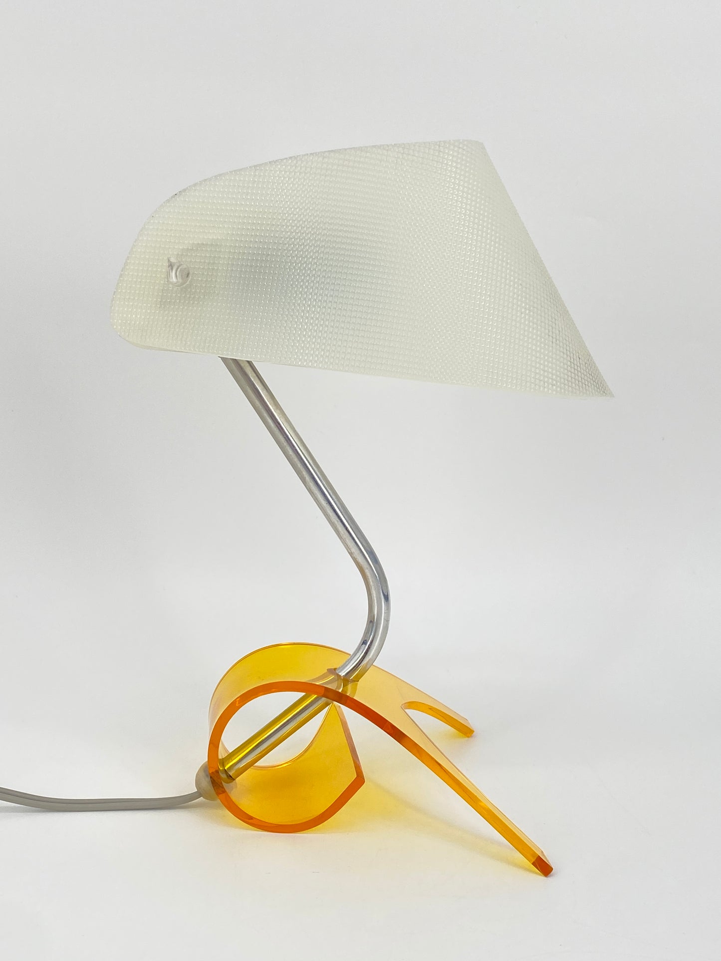 Tischlampen von Apolinary Galecki, Acrylglas Gelb, 1960/70er Jahre