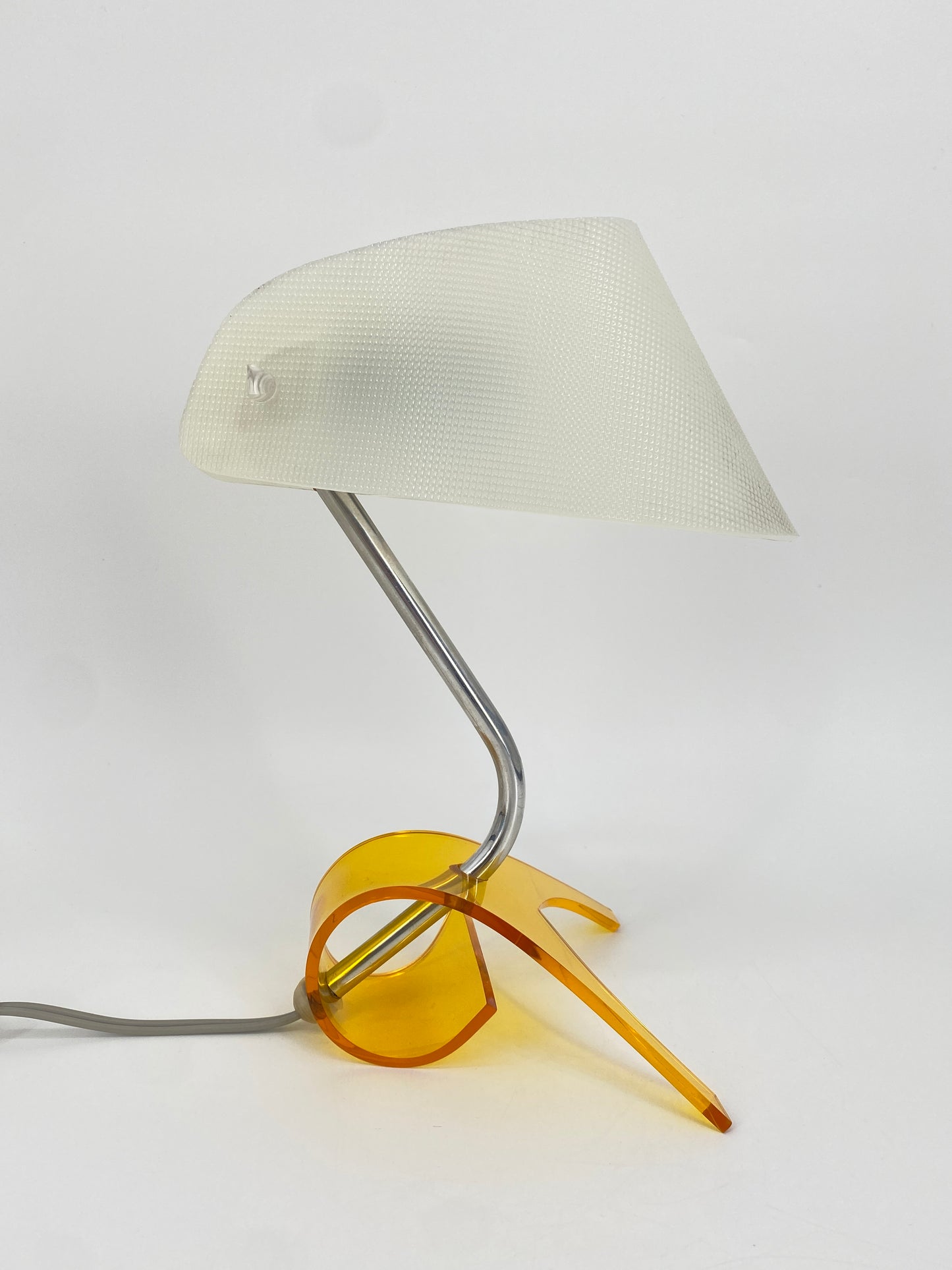 Tischlampen von Apolinary Galecki, Acrylglas Gelb, 1960/70er Jahre