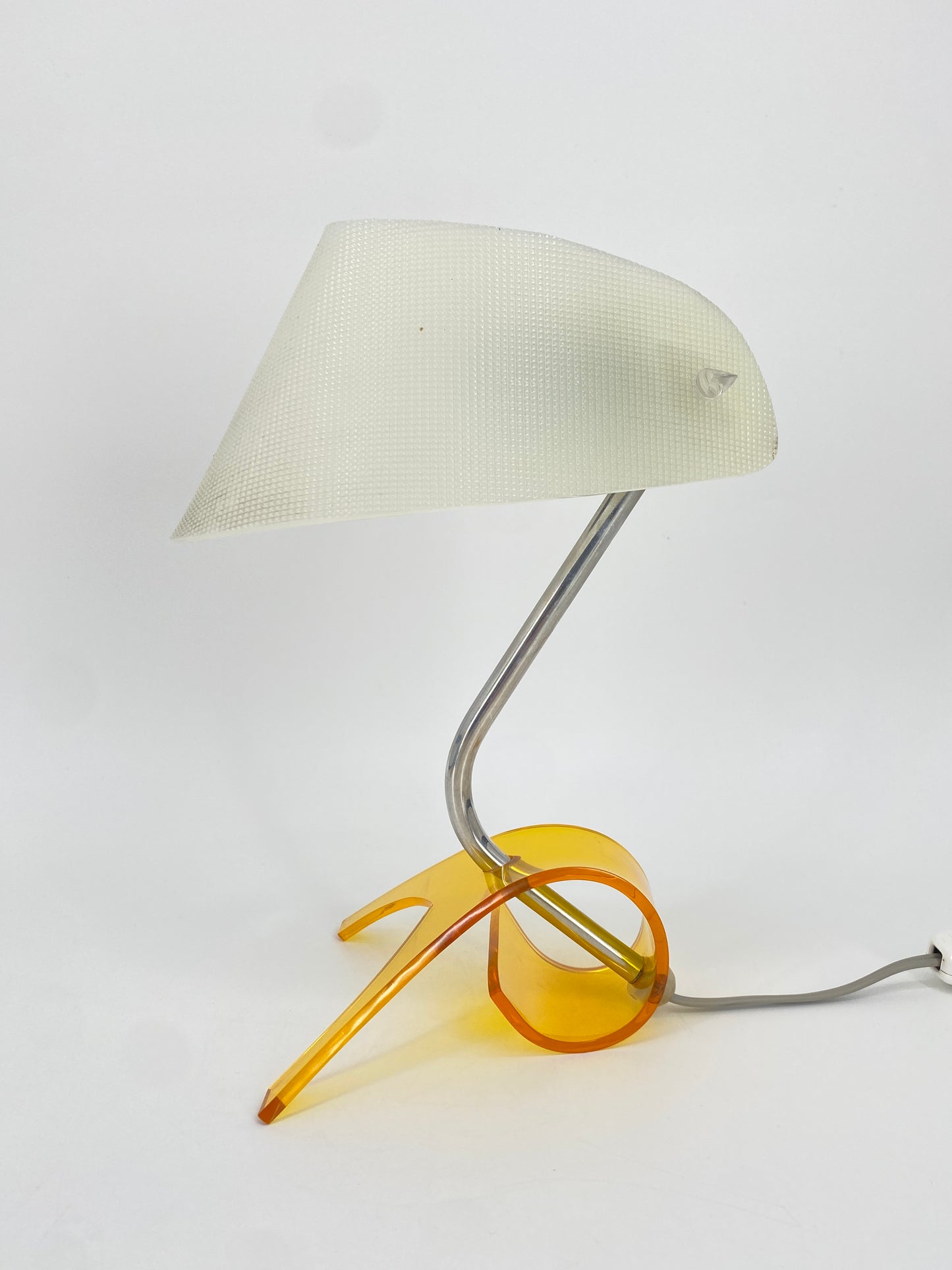 Tischlampen von Apolinary Galecki, Acrylglas Gelb, 1960/70er Jahre