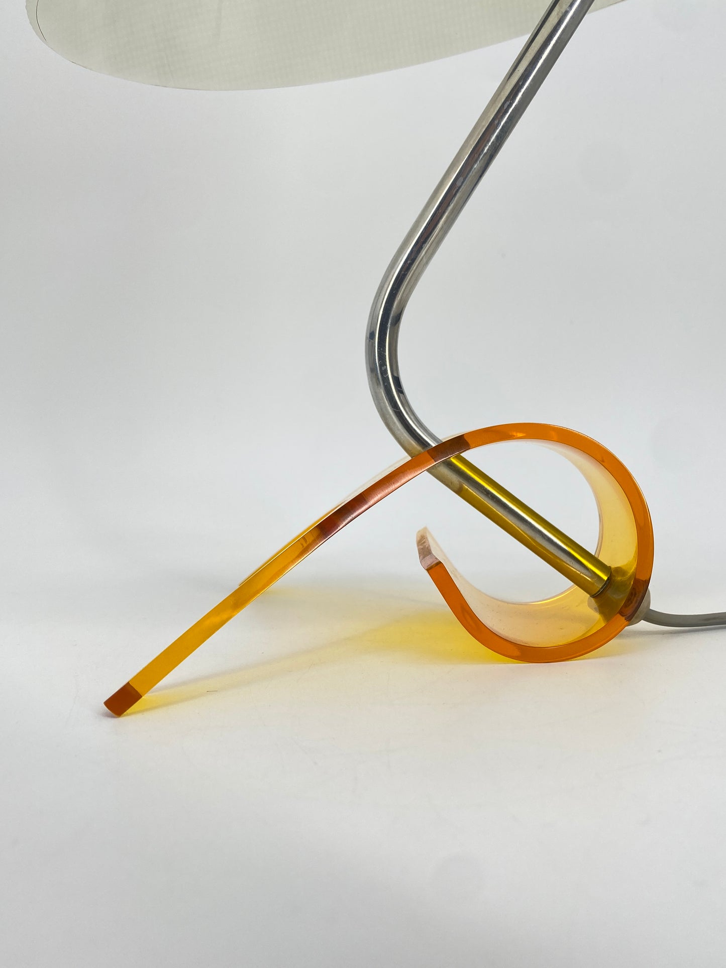 Tischlampen von Apolinary Galecki, Acrylglas Gelb, 1960/70er Jahre