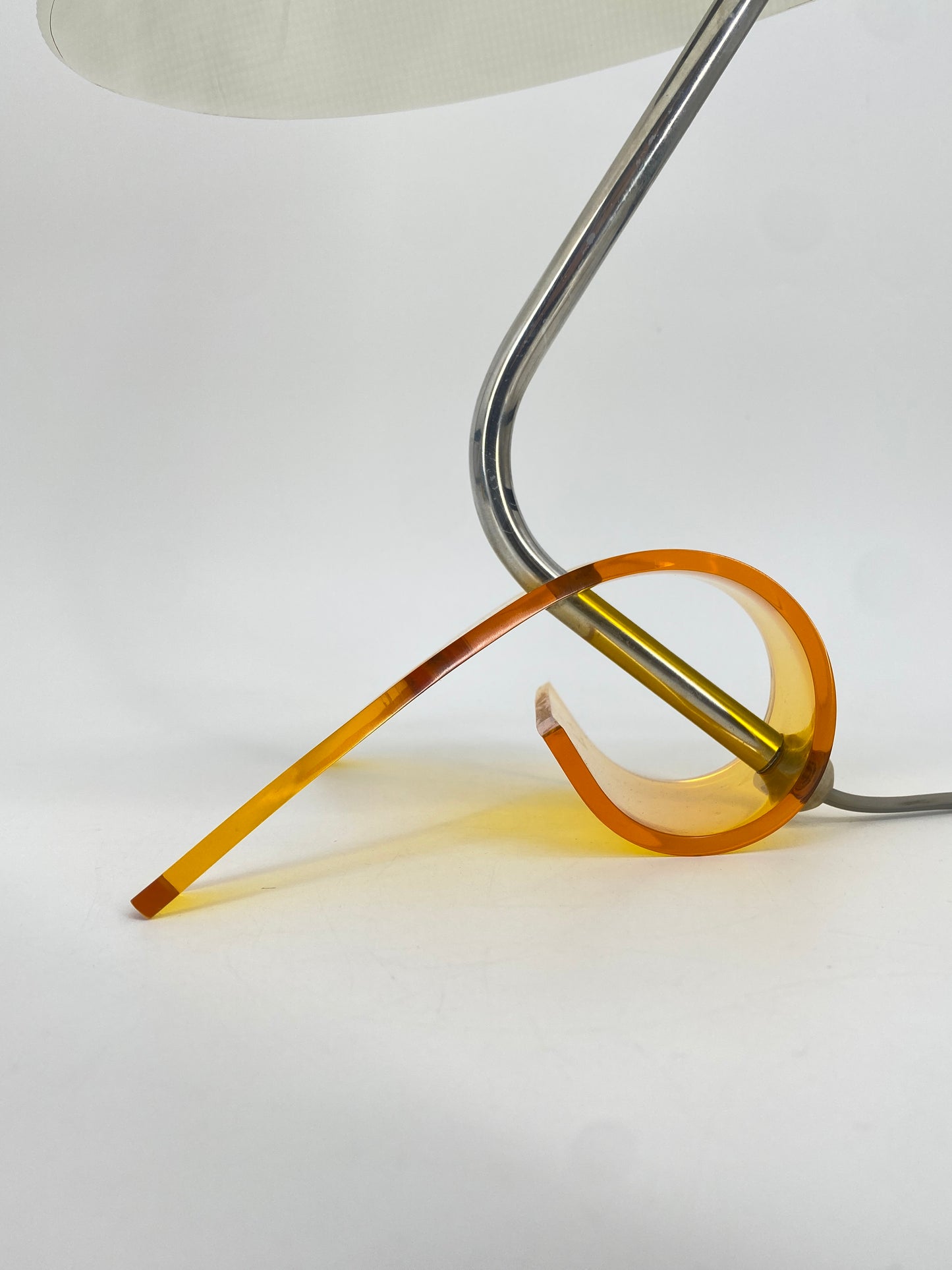 Tischlampen von Apolinary Galecki, Acrylglas Gelb, 1960/70er Jahre