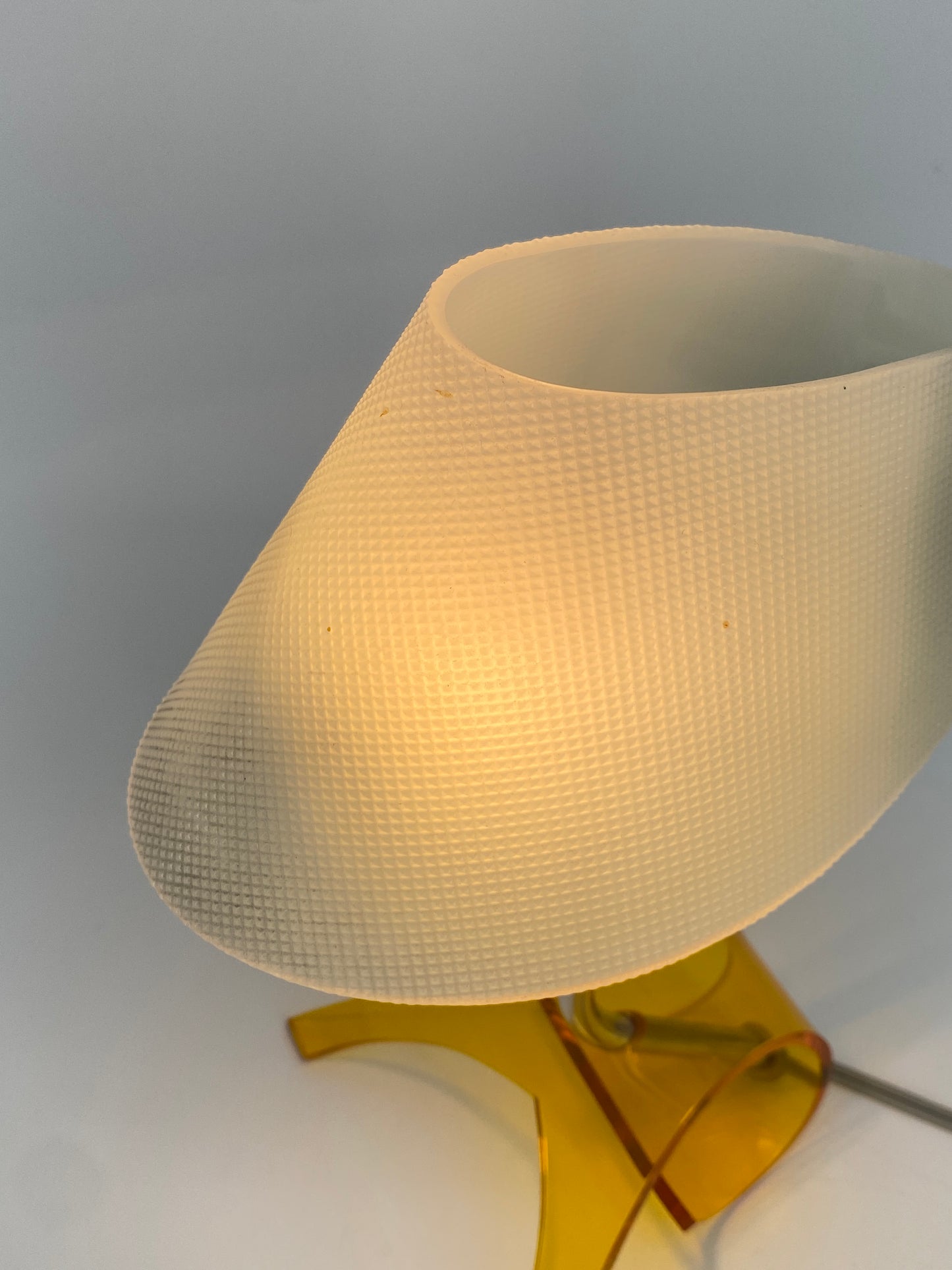 Tischlampen von Apolinary Galecki, Acrylglas Gelb, 1960/70er Jahre