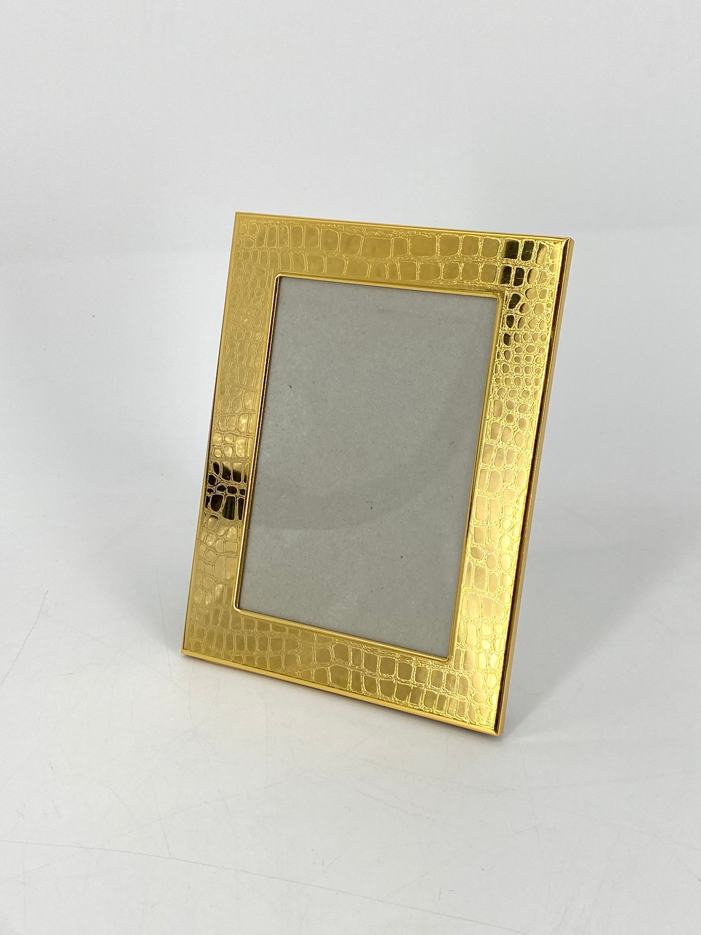 Eleganter Bilderrahmen mit Schlangenmuster in Gold, Made in Italy