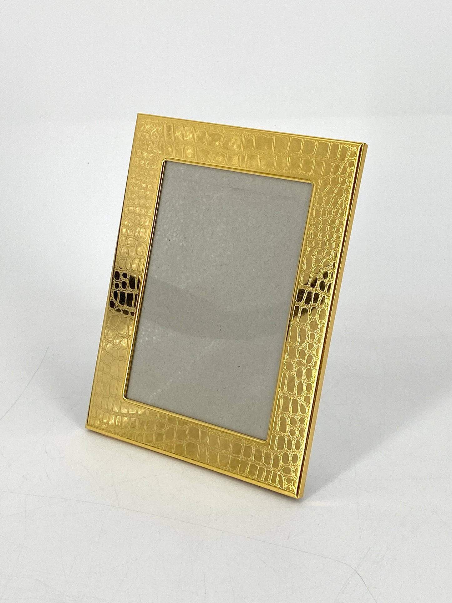 Eleganter Bilderrahmen mit Schlangenmuster in Gold, Made in Italy