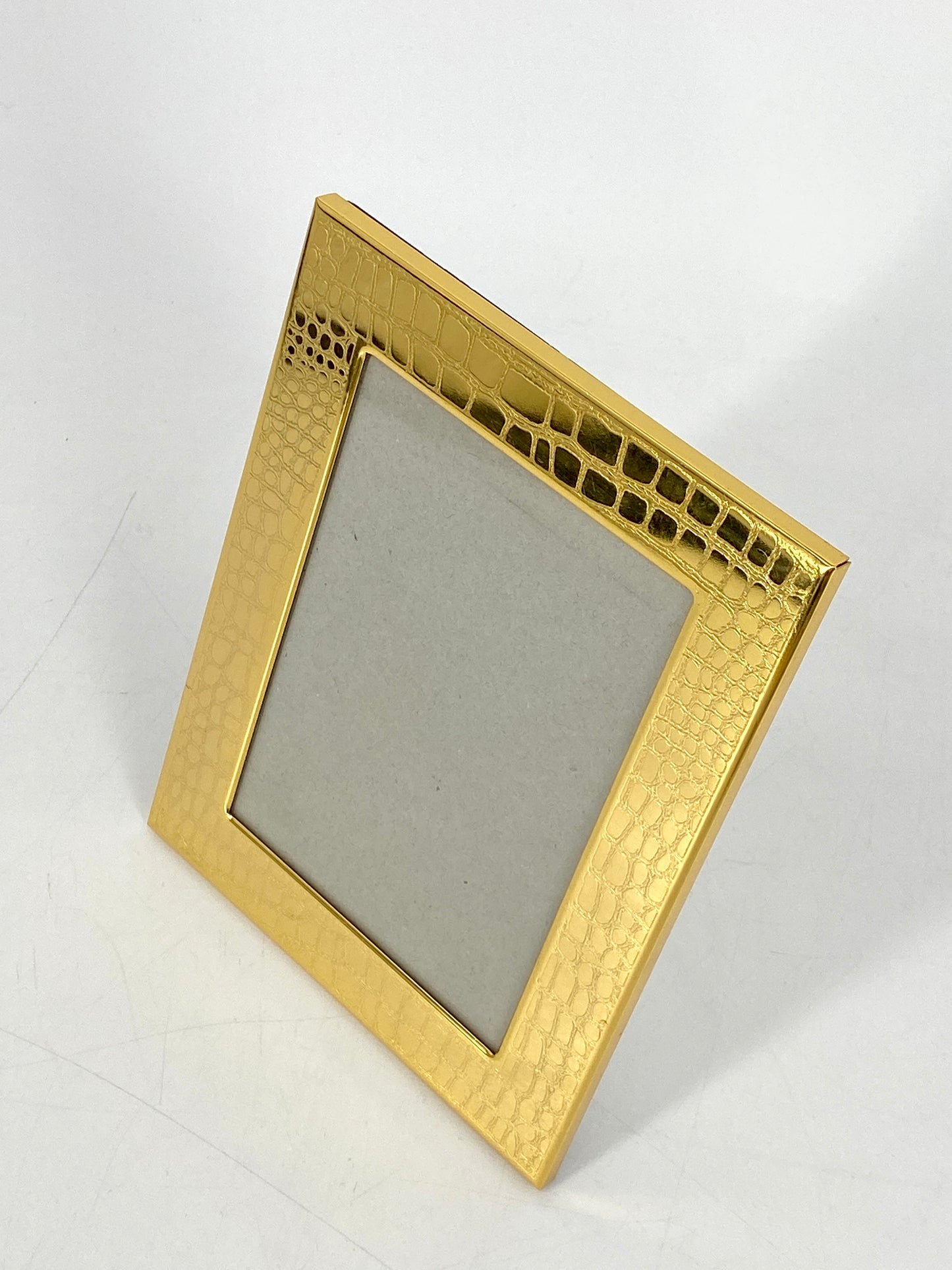 Eleganter Bilderrahmen mit Schlangenmuster in Gold, Made in Italy