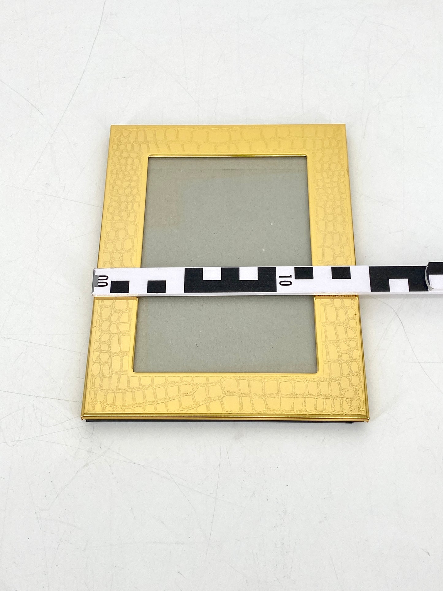 Eleganter Bilderrahmen mit Schlangenmuster in Gold, Made in Italy