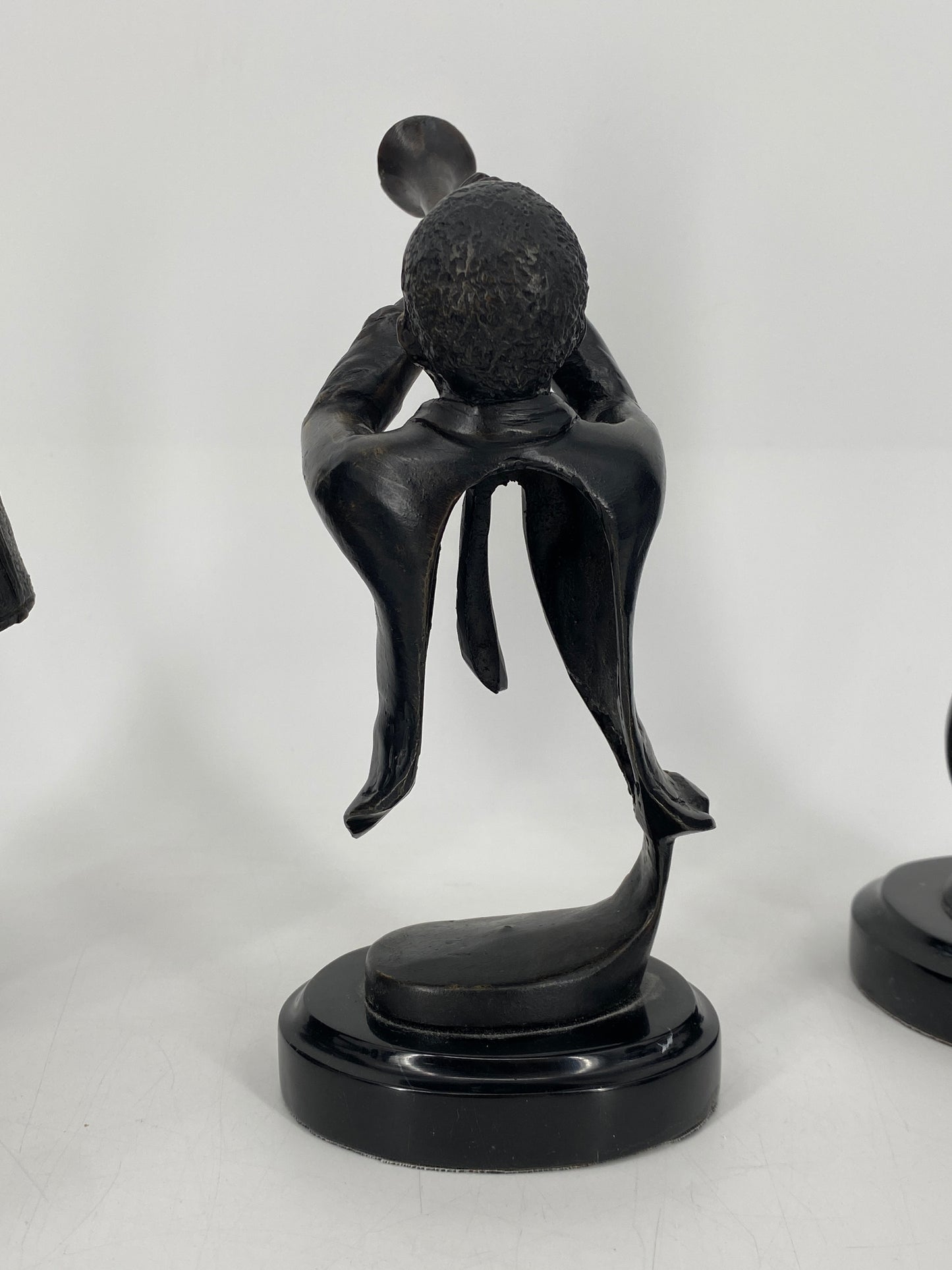 5x abstrakte Jazz Musiker Skulpturen aus Bronze und Marmor