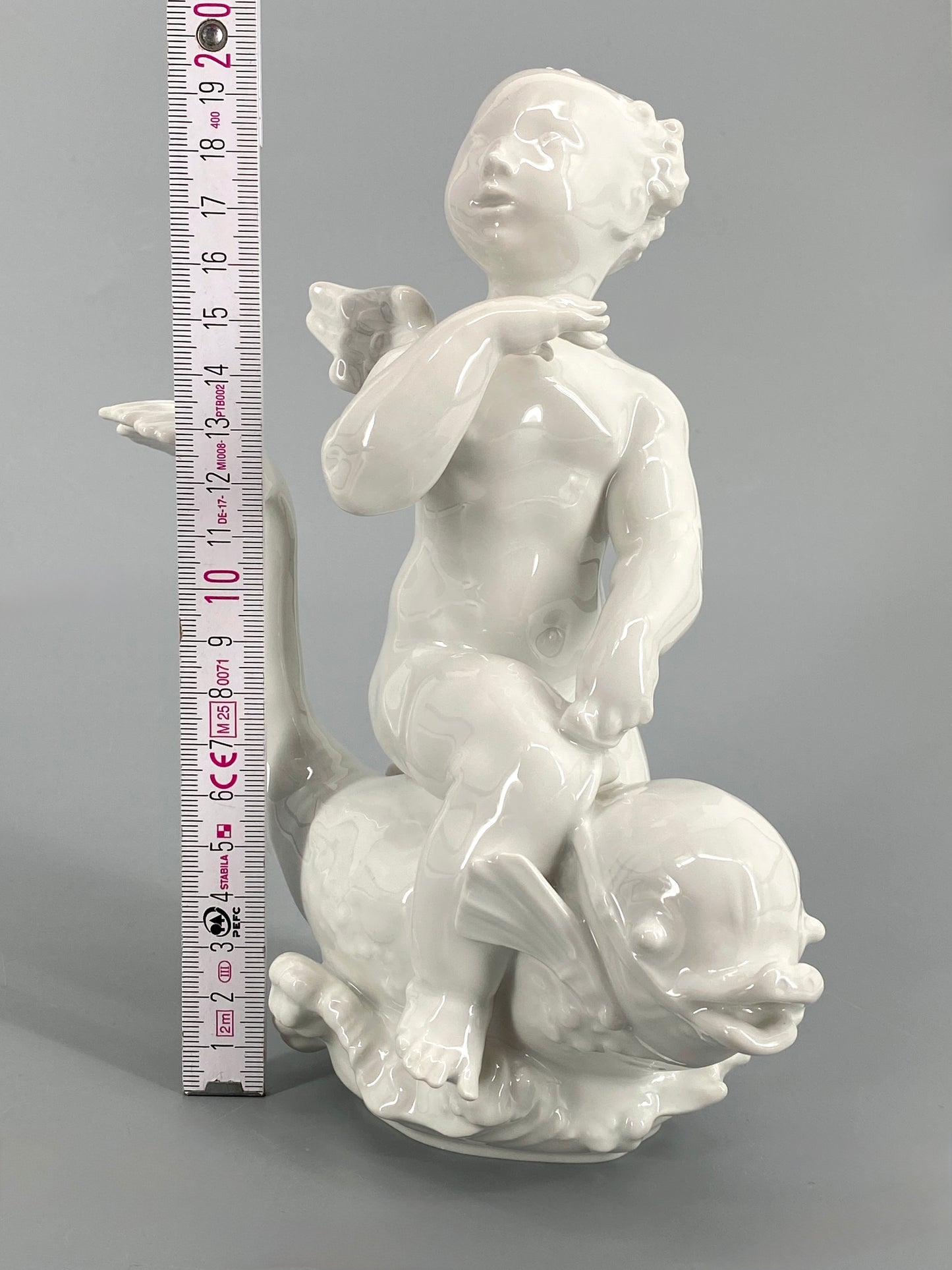 Porzellanfigurine mit Putto von Paul Scheurich für KPM, 2. Wahl, 1940/1962–1992