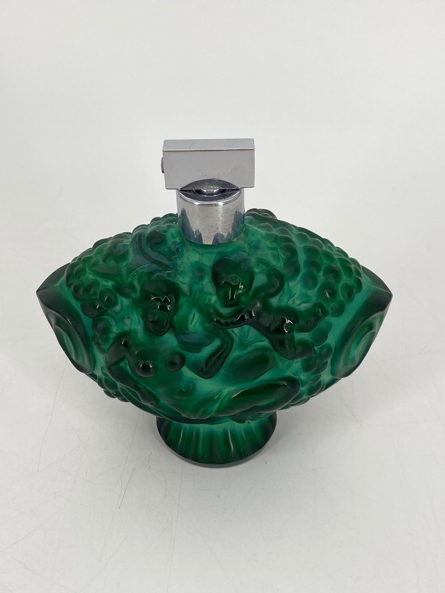 Parfum Flakon von Hoffmann & Schlegvogt aus grünem Malachitglas