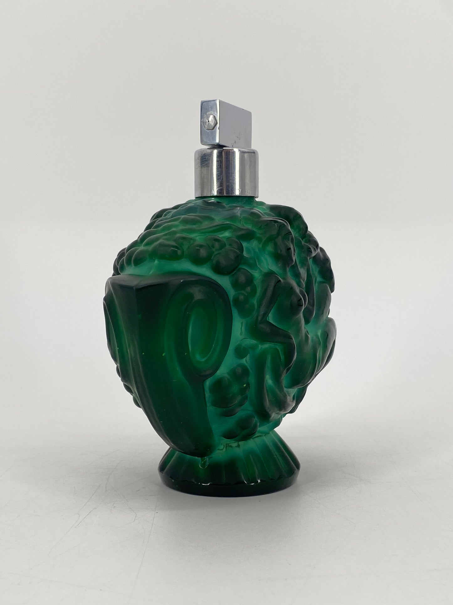 Parfum Flakon von Hoffmann & Schlegvogt aus grünem Malachitglas