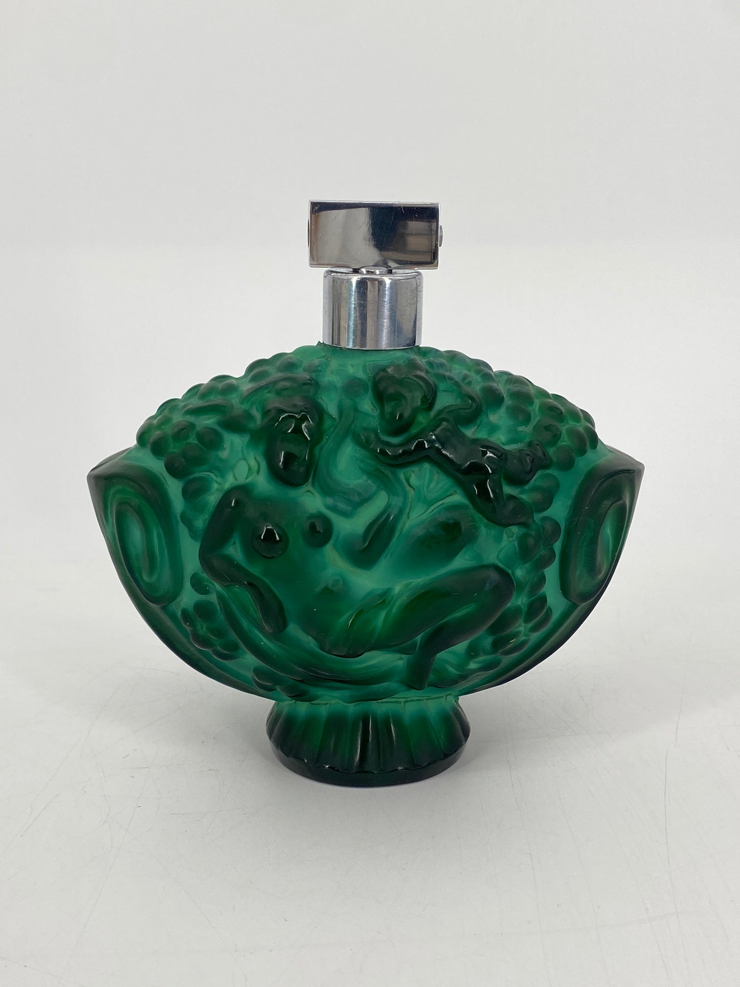 Parfum Flakon von Hoffmann & Schlegvogt aus grünem Malachitglas