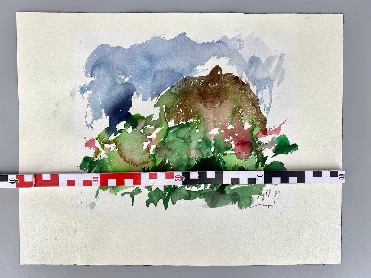 Sylter Ansicht. Aquarell in abstrahierendem Stil