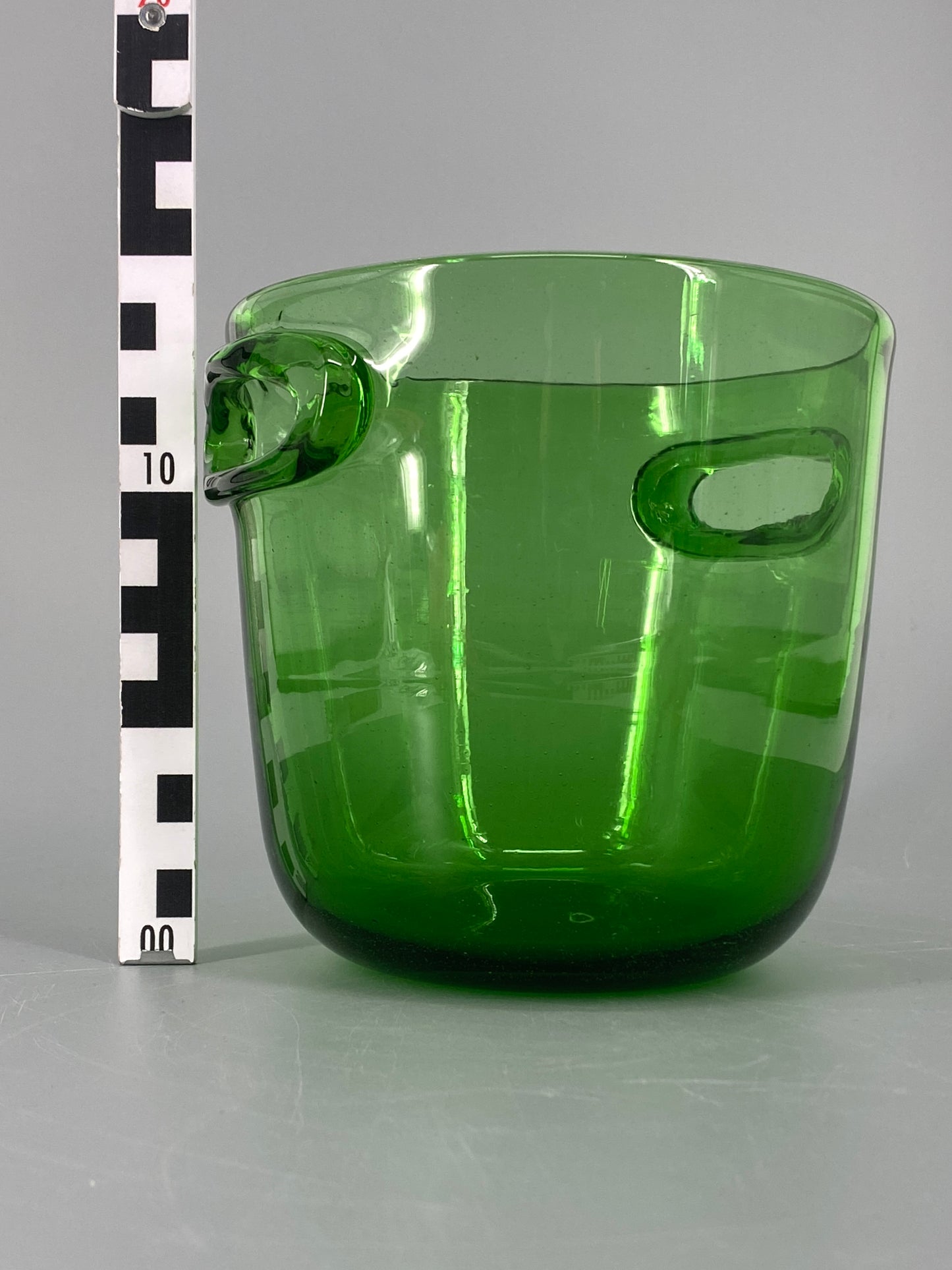 Eiseimer aus grünem Empoli Glas, Italien, 50er