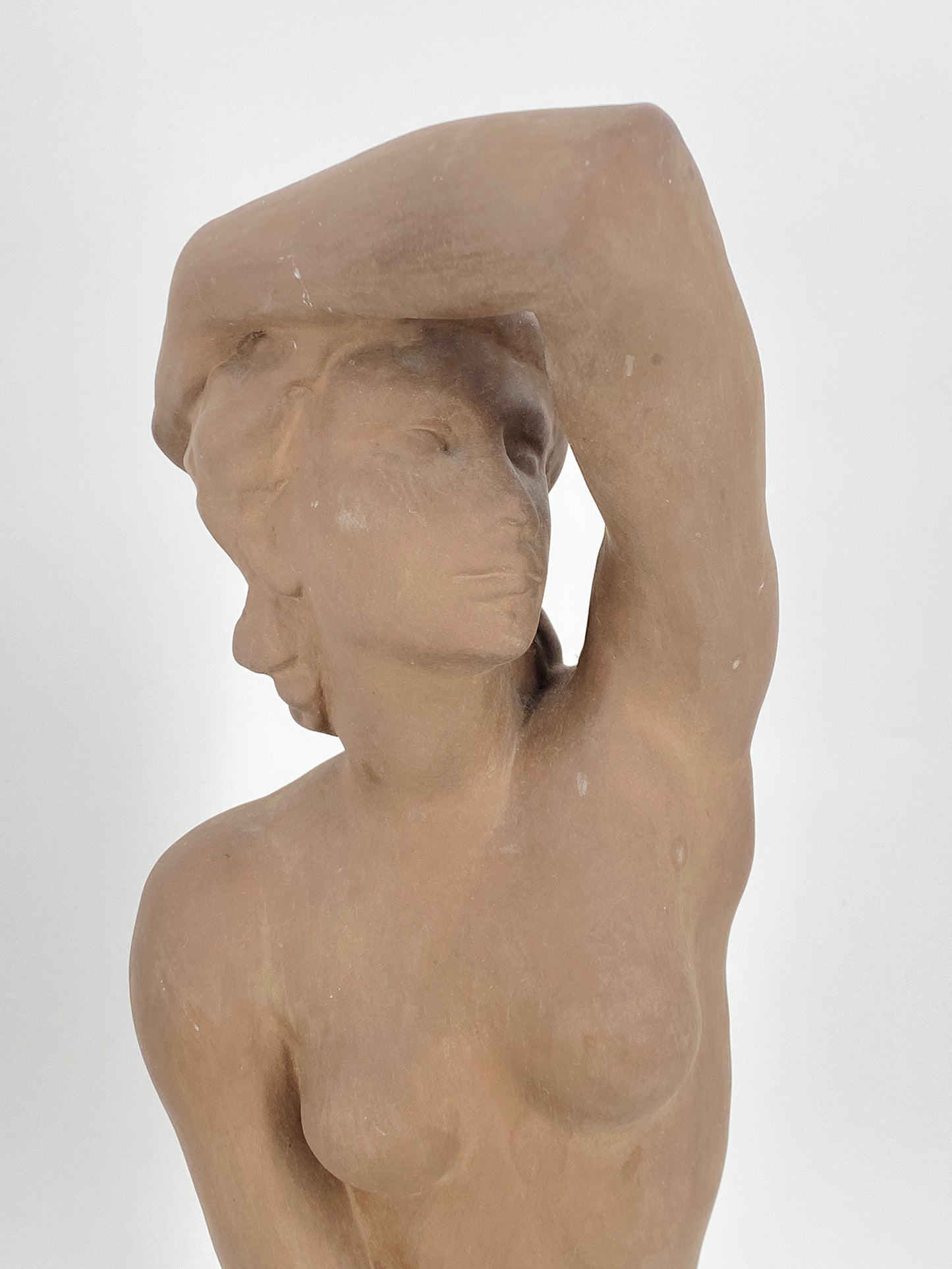Terrakotta Skulptur "Blick in die Sonne" von Prof. Fritz Klimsch