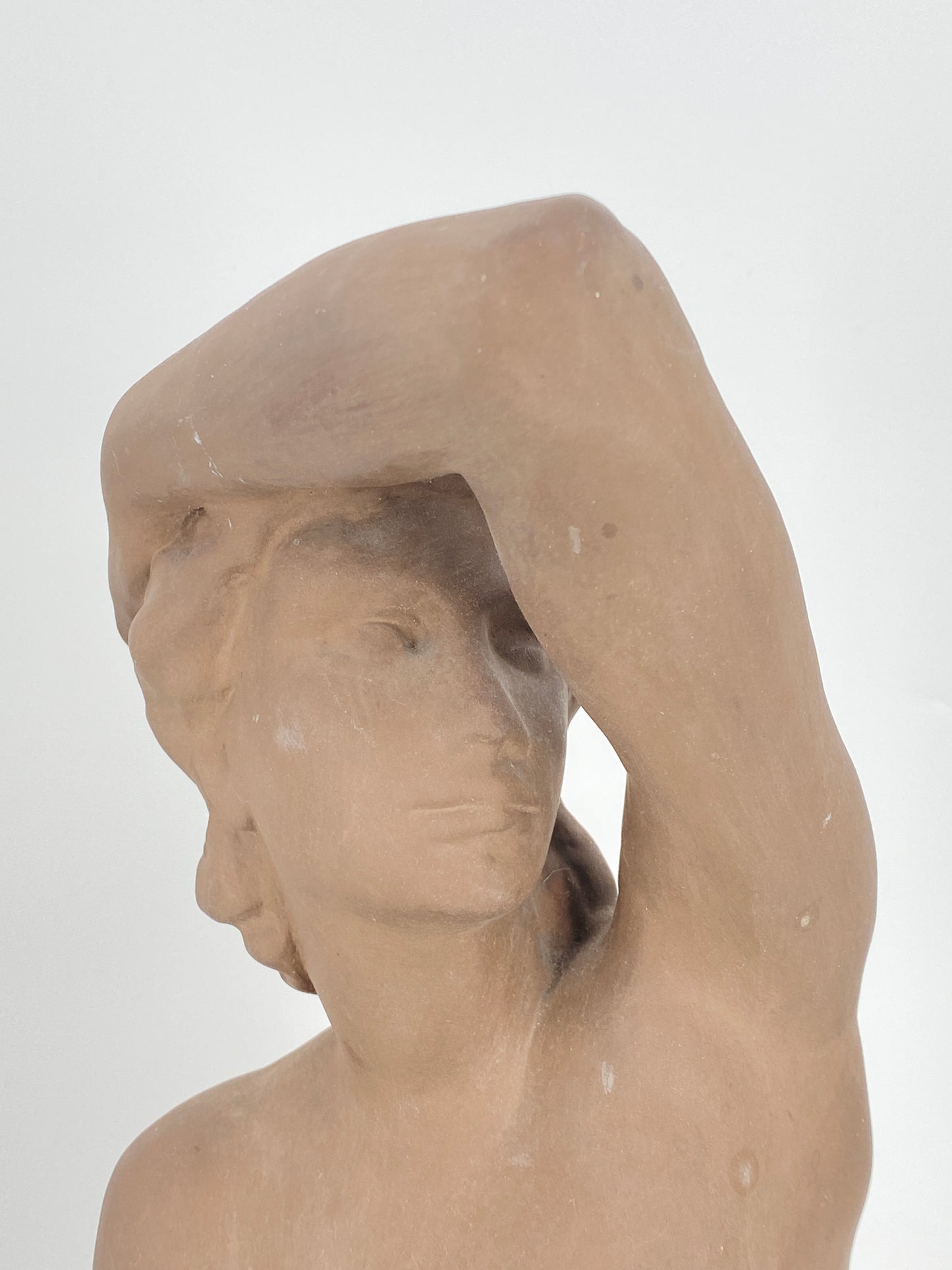 Terrakotta Skulptur "Blick in die Sonne" von Prof. Fritz Klimsch