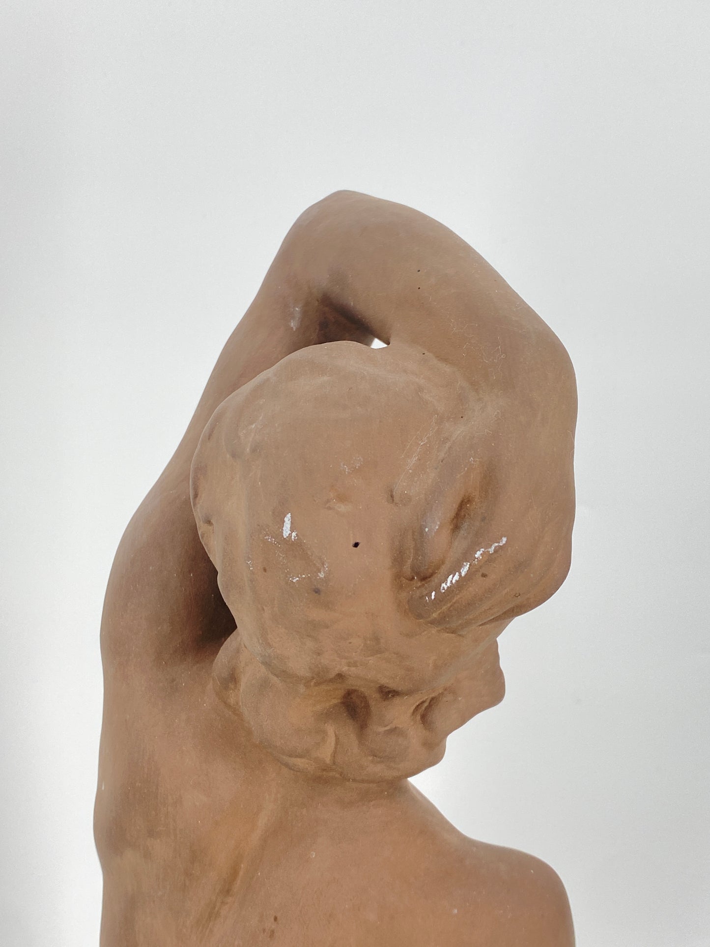 Terrakotta Skulptur "Blick in die Sonne" von Prof. Fritz Klimsch