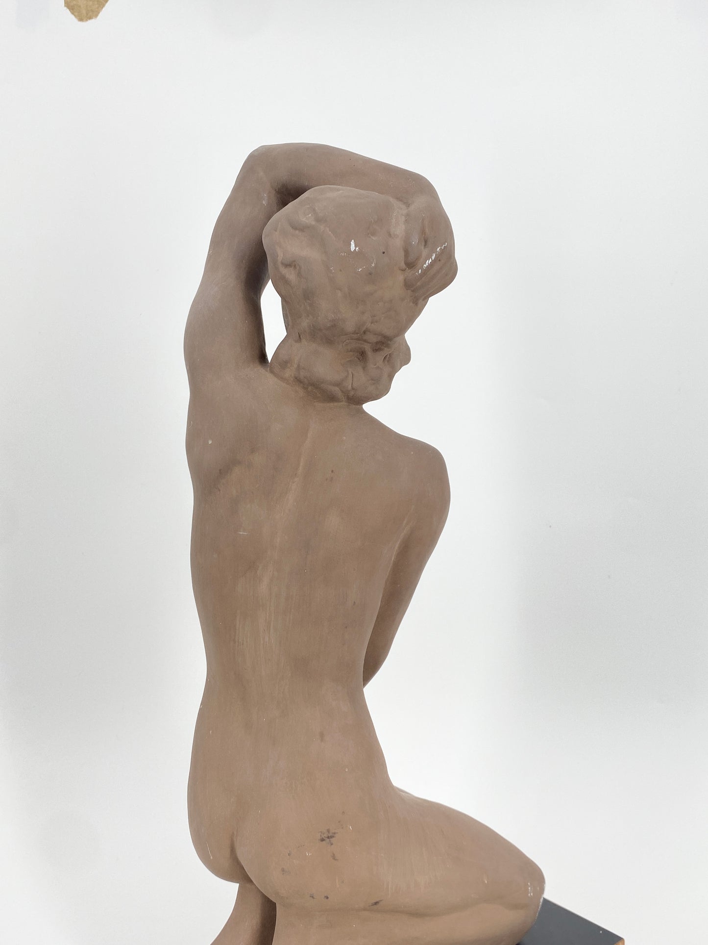 Terrakotta Skulptur "Blick in die Sonne" von Prof. Fritz Klimsch