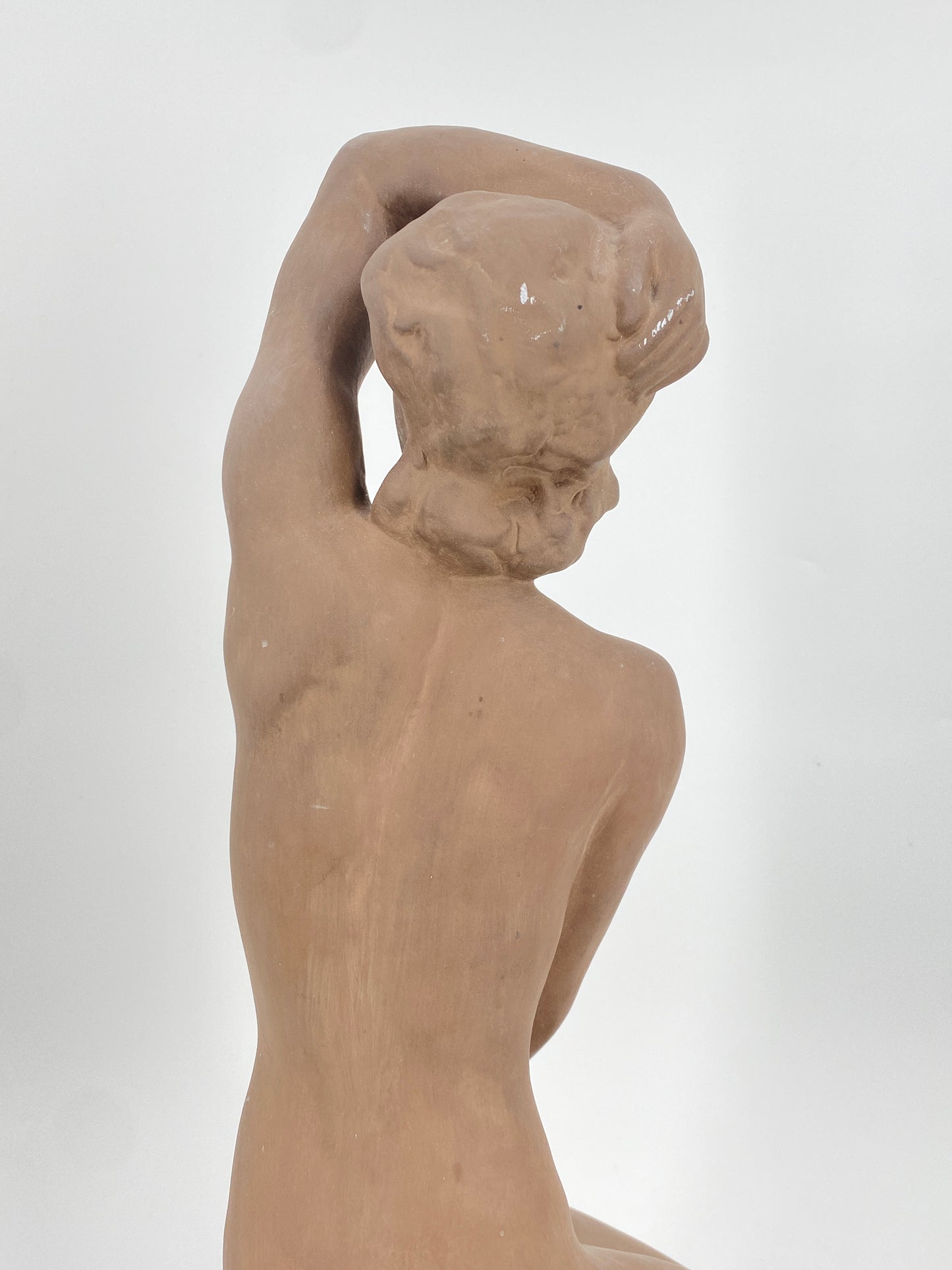 Terrakotta Skulptur "Blick in die Sonne" von Prof. Fritz Klimsch