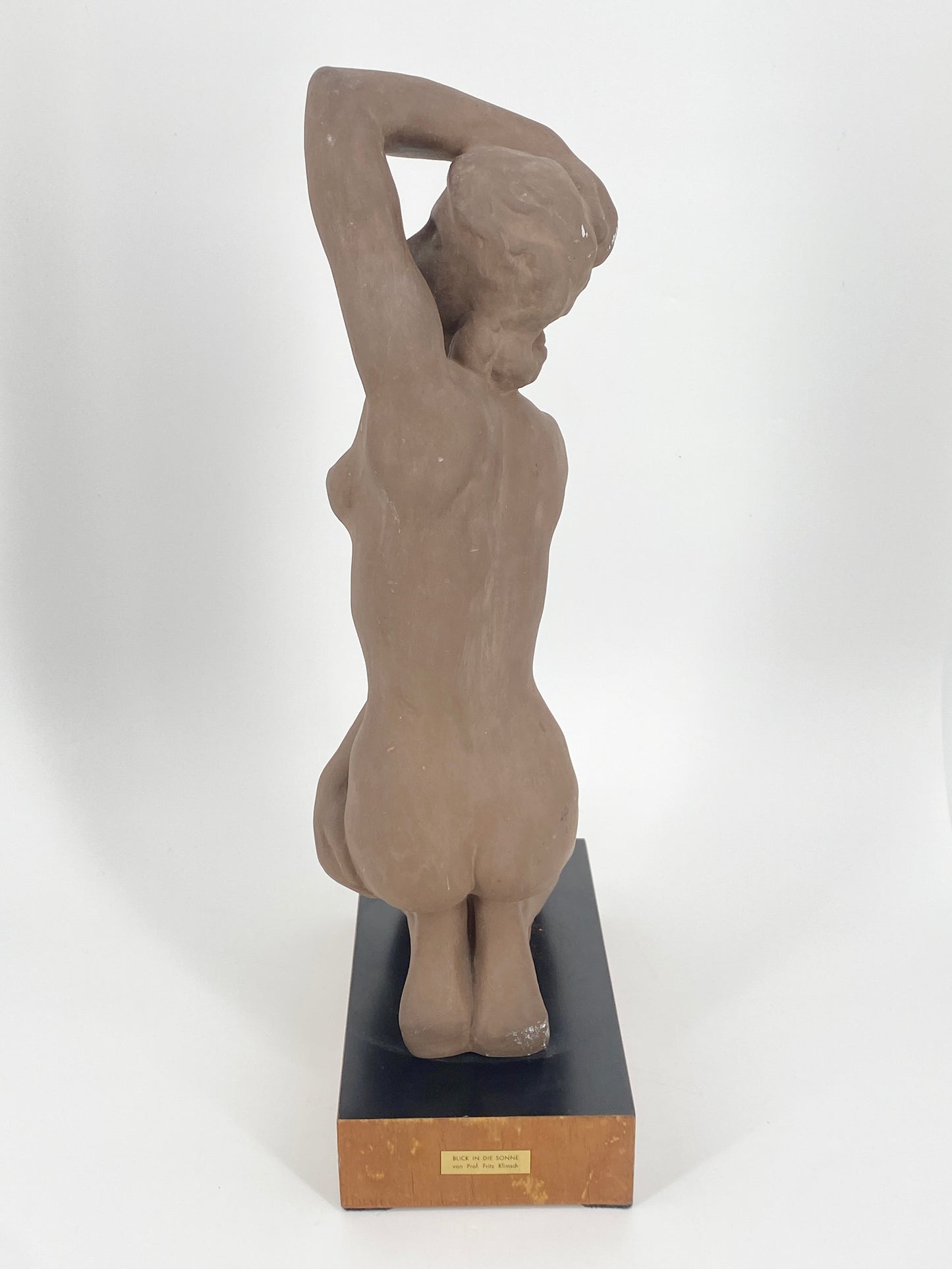 Terrakotta Skulptur "Blick in die Sonne" von Prof. Fritz Klimsch