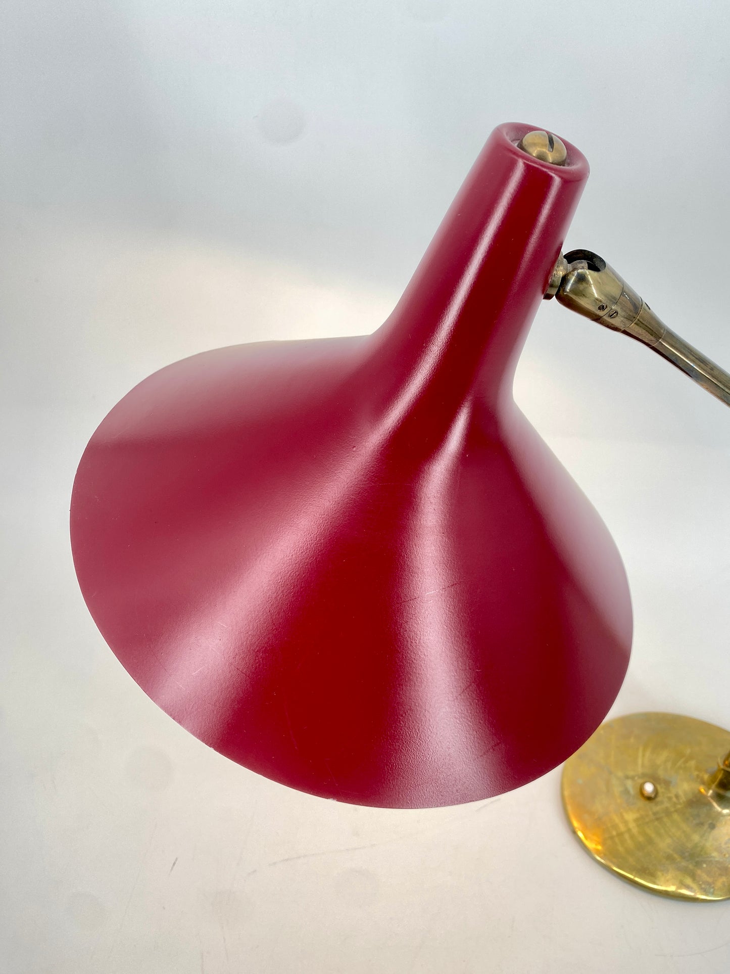 Seltene 50er Jahre Tischlampe aus Italien, Messing