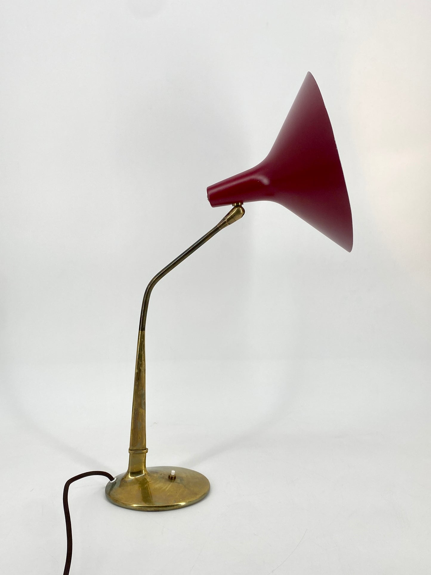 Seltene 50er Jahre Tischlampe aus Italien, Messing