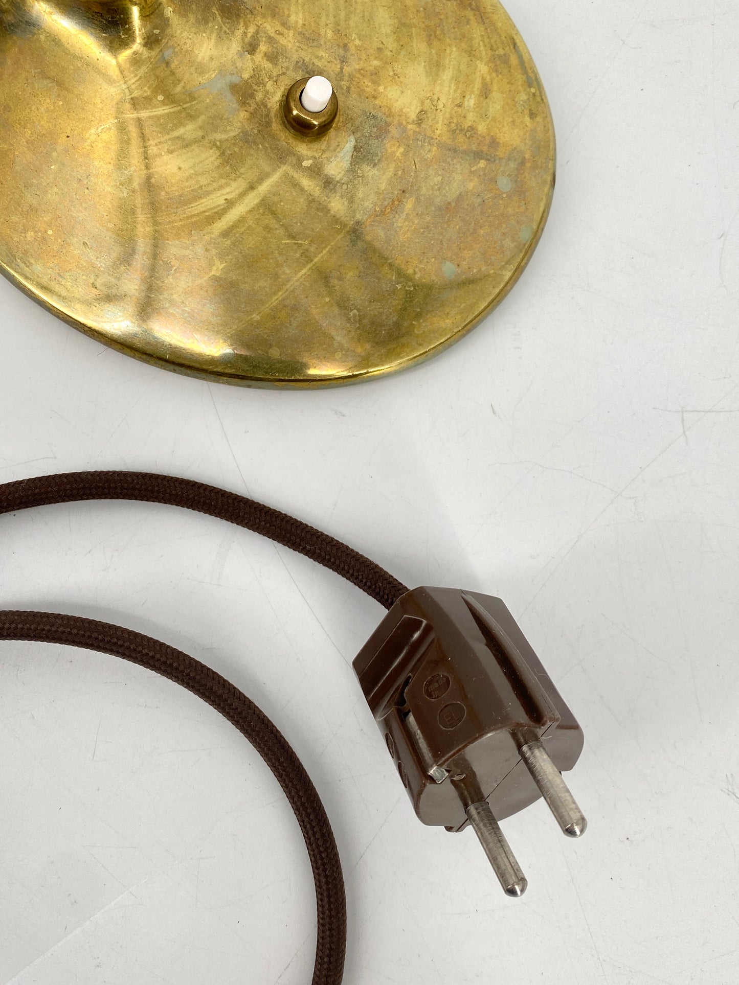 Seltene 50er Jahre Tischlampe aus Italien, Messing