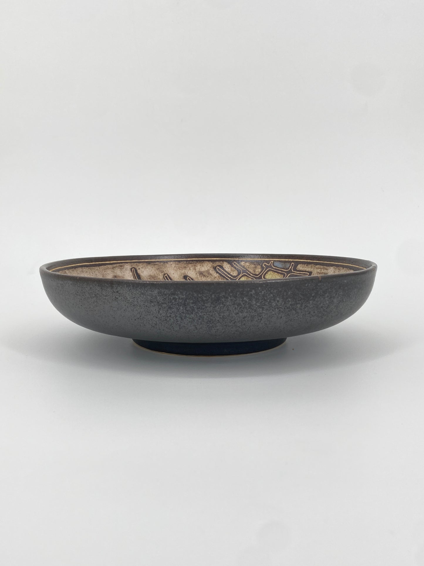 Studiokeramik Schale mit abstraktem Muster, 1960er