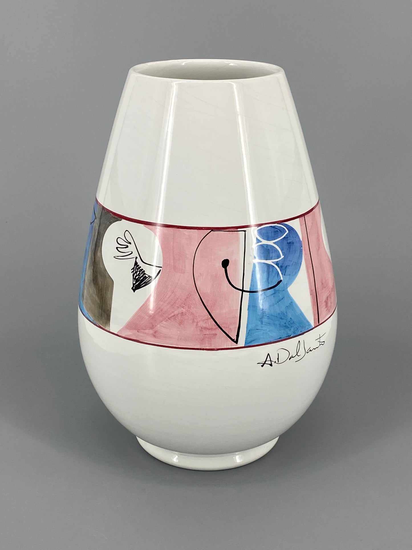 Große Vase von Alfredo Dal Santo für Ceramiche Marcuzzo Este, Italien, 1980er Jahre