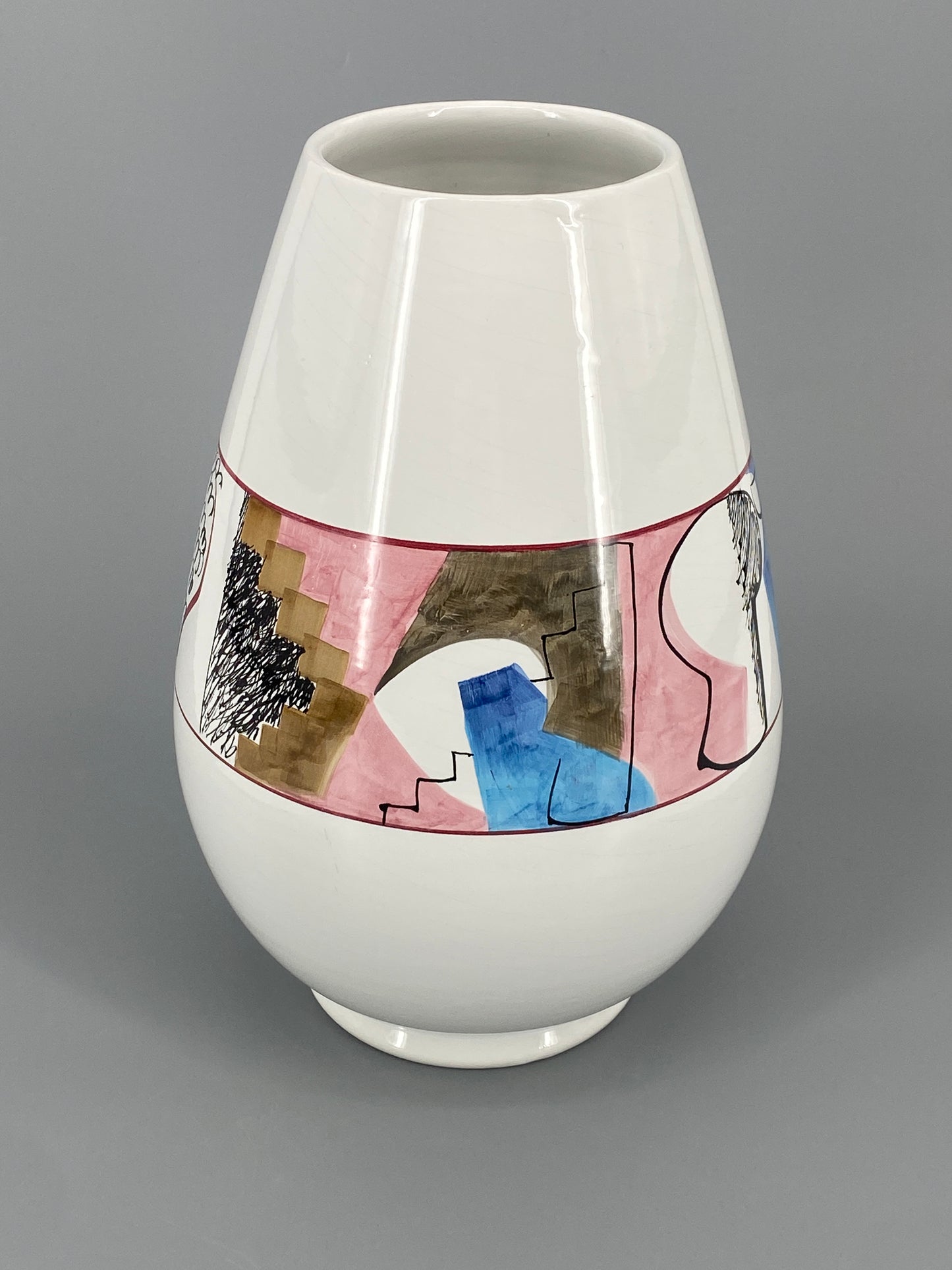 Große Vase von Alfredo Dal Santo für Ceramiche Marcuzzo Este, Italien, 1980er Jahre