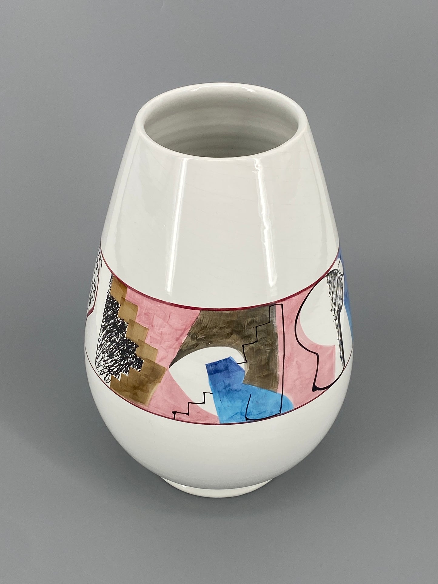 Große Vase von Alfredo Dal Santo für Ceramiche Marcuzzo Este, Italien, 1980er Jahre