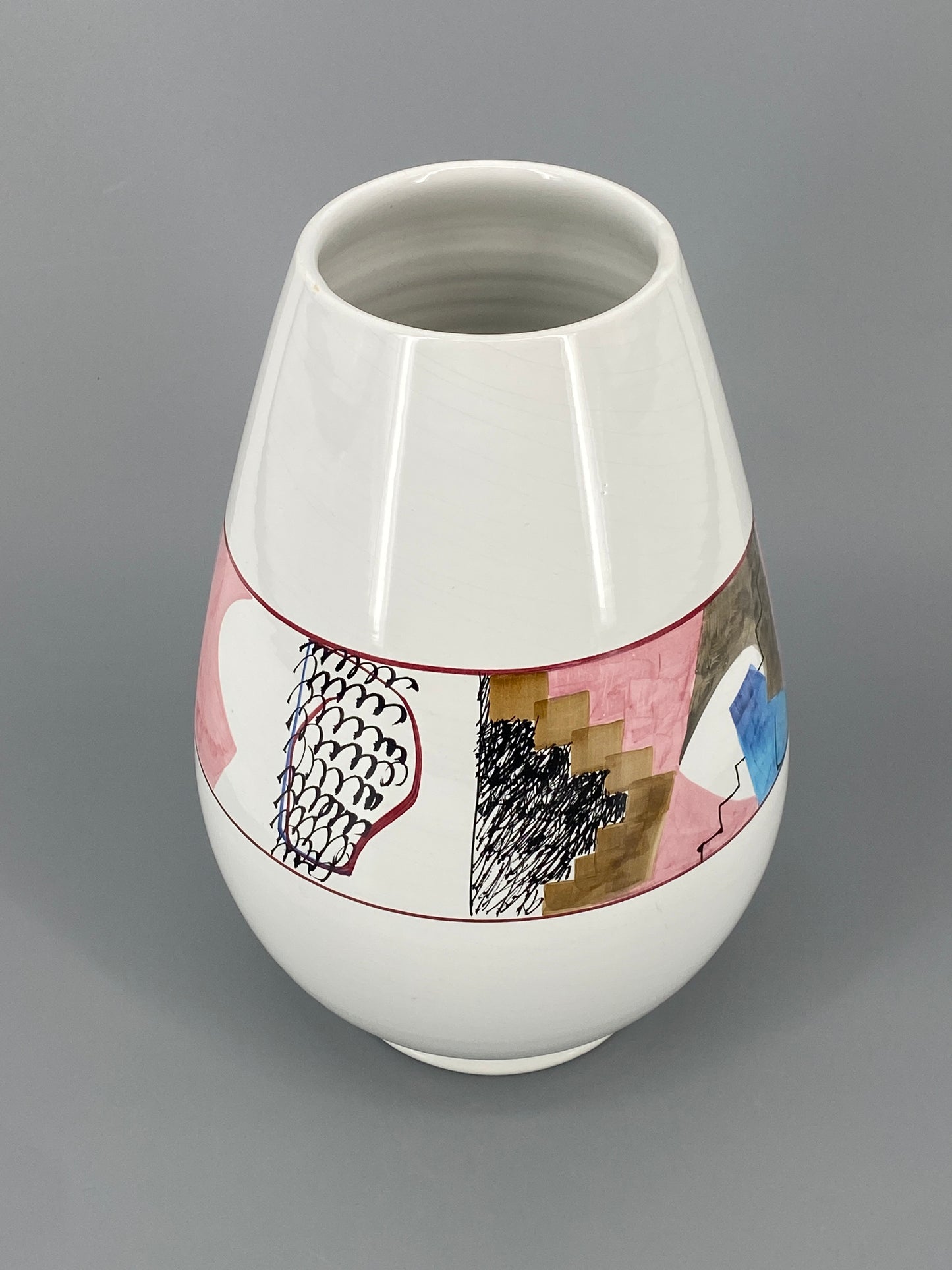Große Vase von Alfredo Dal Santo für Ceramiche Marcuzzo Este, Italien, 1980er Jahre