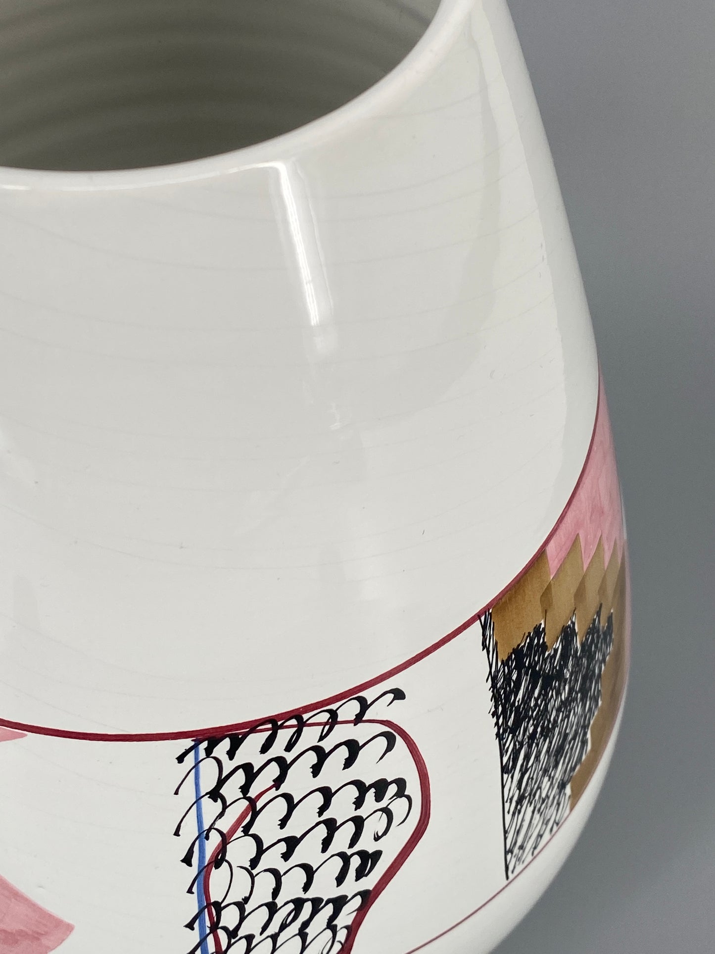 Große Vase von Alfredo Dal Santo für Ceramiche Marcuzzo Este, Italien, 1980er Jahre