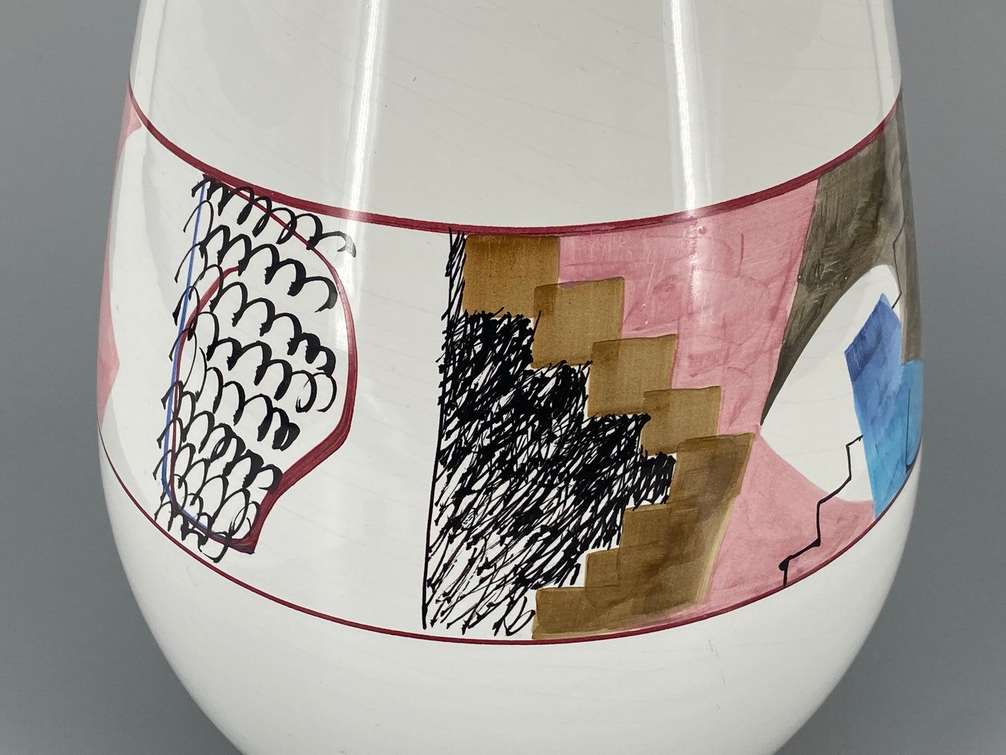 Große Vase von Alfredo Dal Santo für Ceramiche Marcuzzo Este, Italien, 1980er Jahre